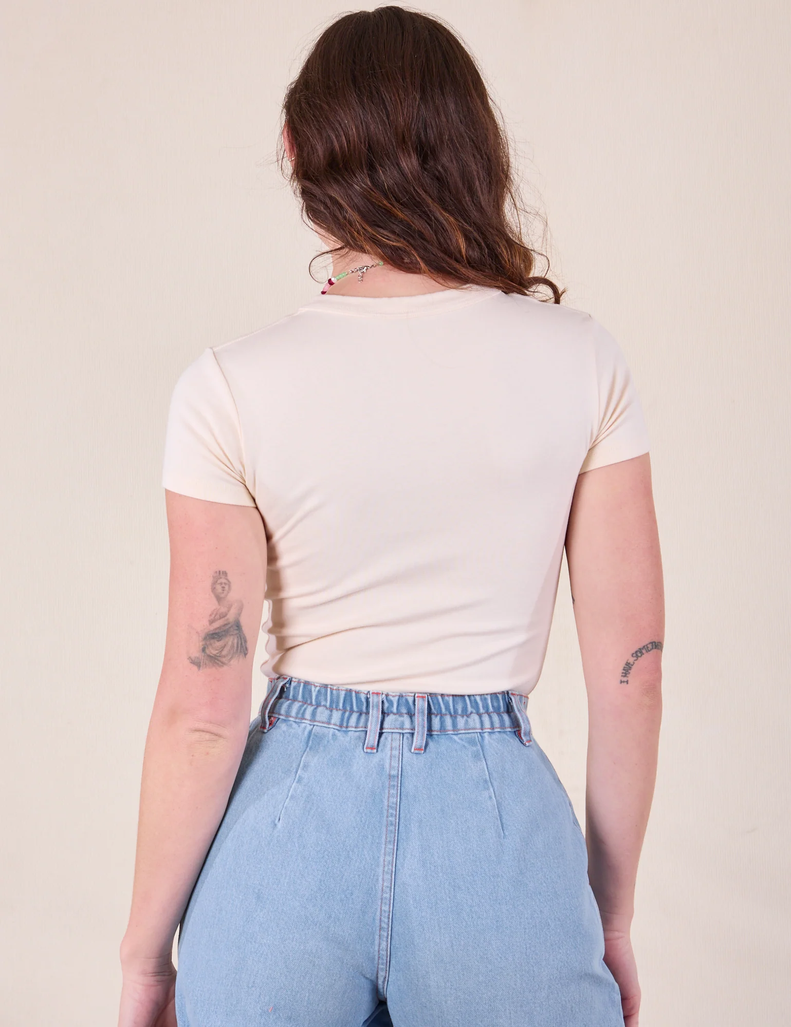 Baby Tee - Vintage Tee Off-White - Image 21