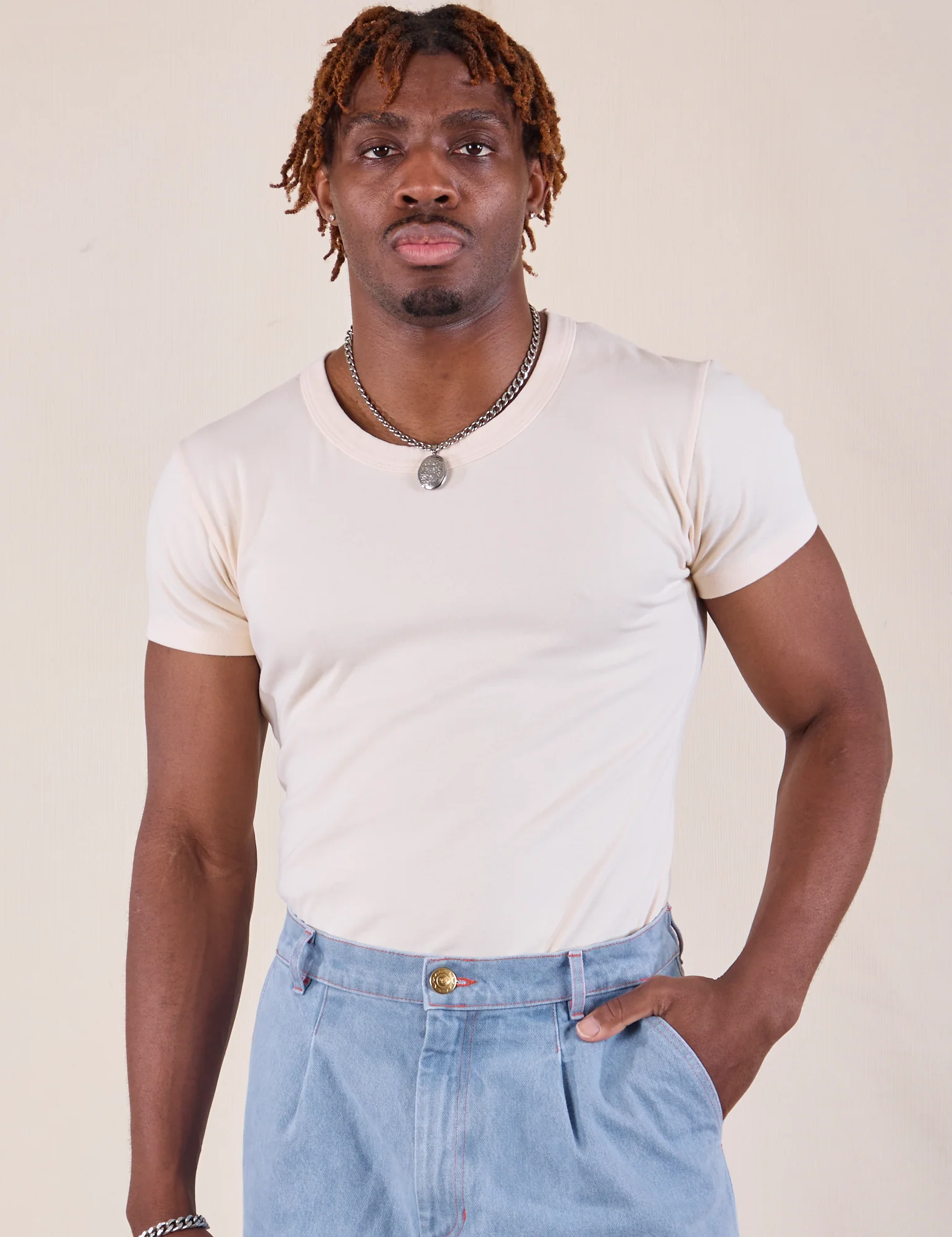 Baby Tee - Vintage Tee Off-White - Image 5