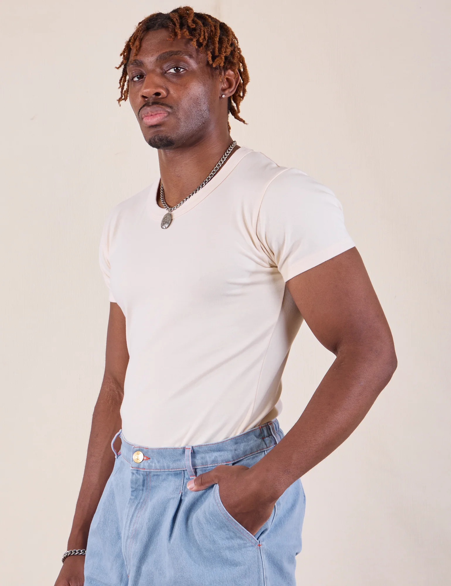 Baby Tee - Vintage Tee Off-White - Image 6