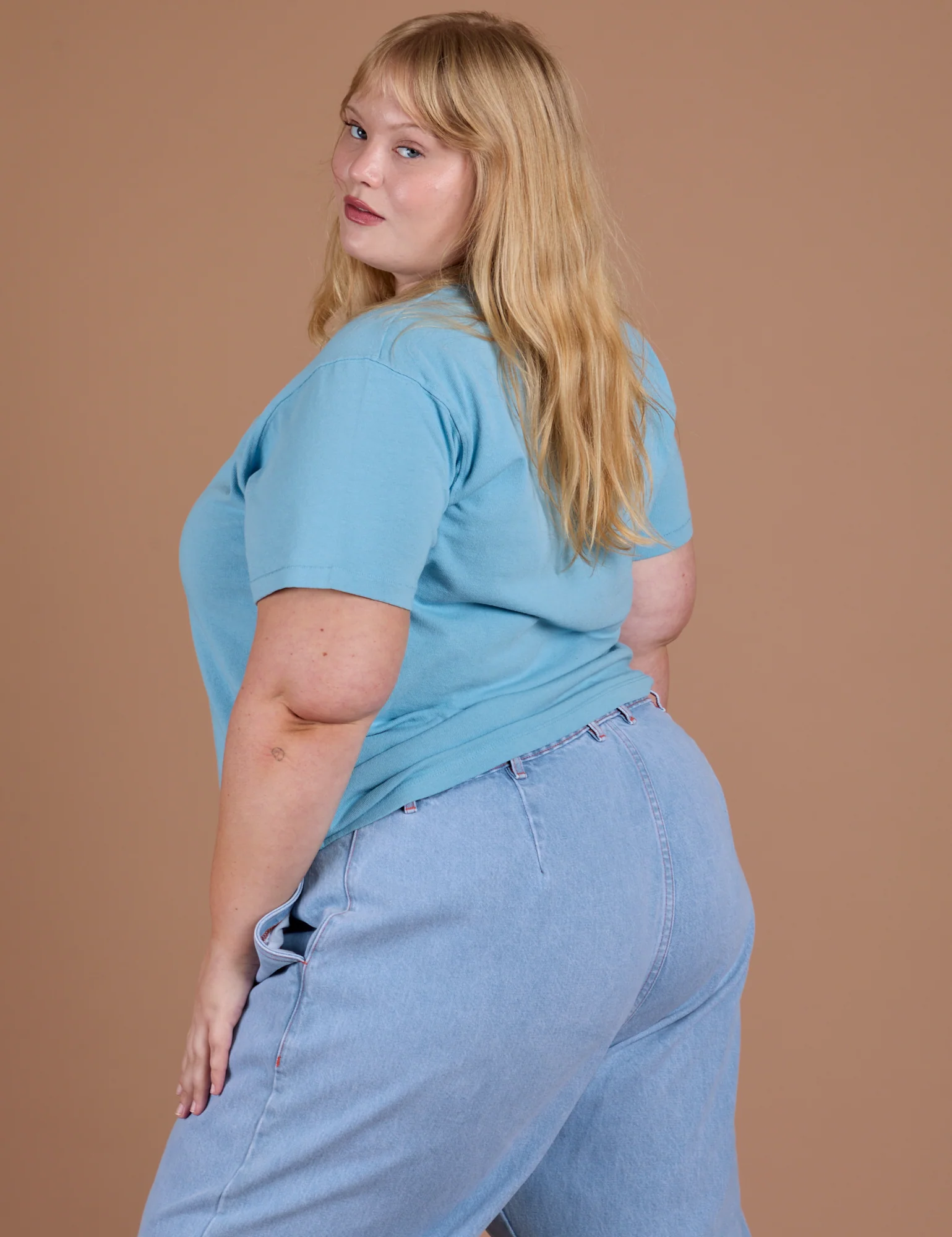 Burly Tee - Baby Blue - Image 15