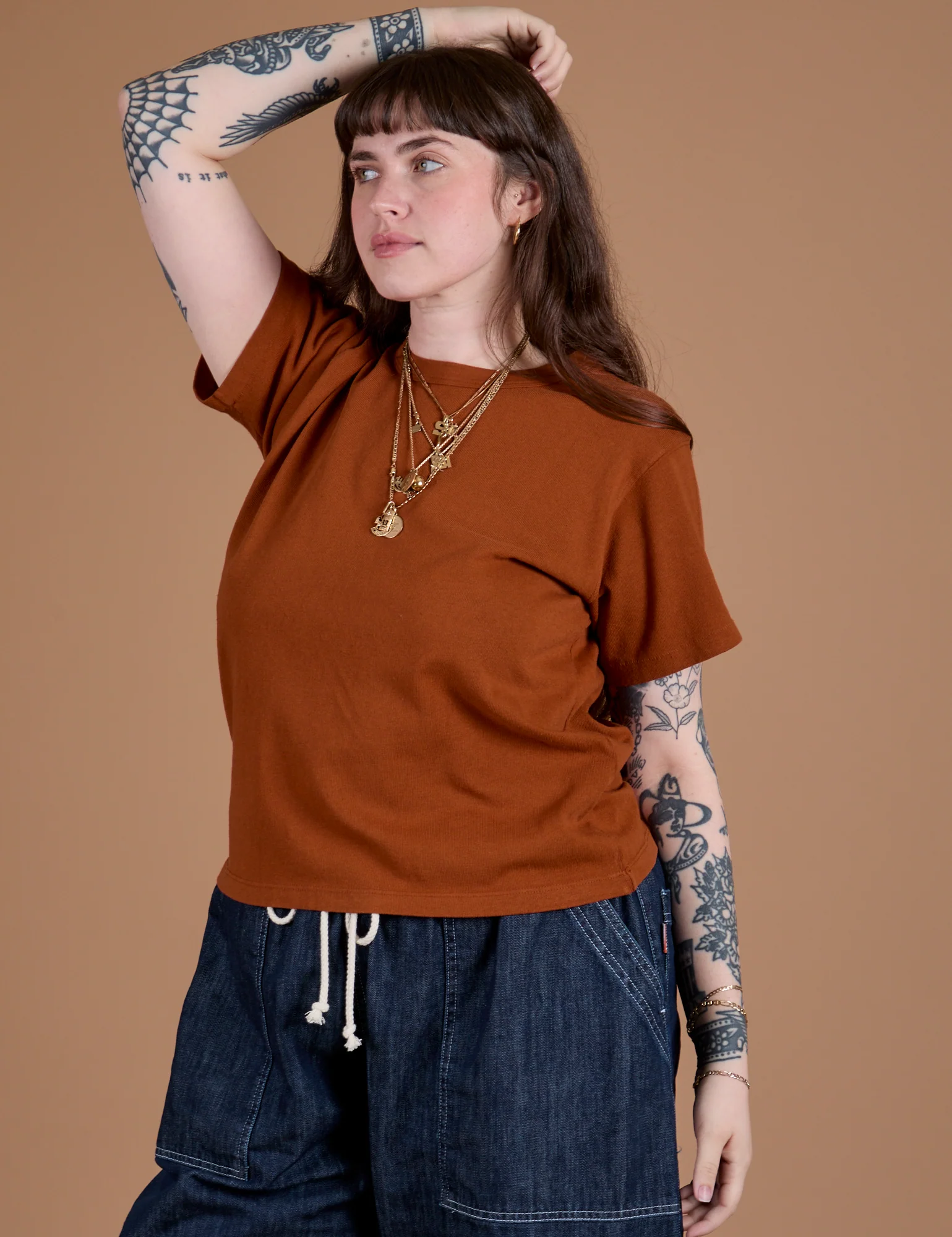 Burly Tee - Burnt Terracotta - Image 11