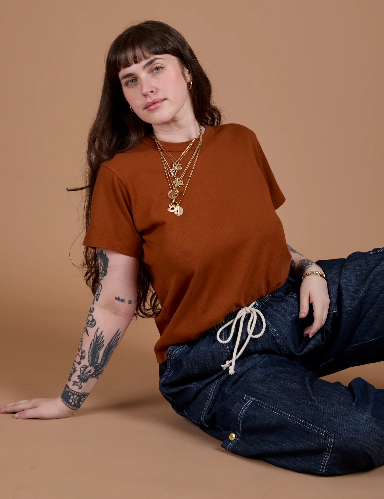 Burly Tee - Burnt Terracotta - Image 14