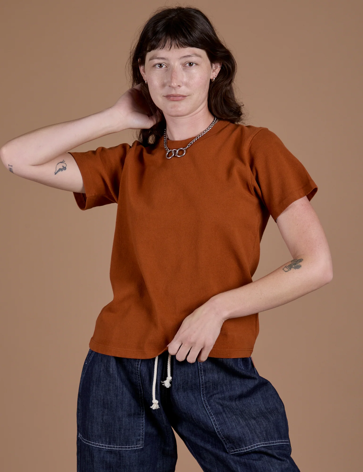 Burly Tee - Burnt Terracotta - Image 17