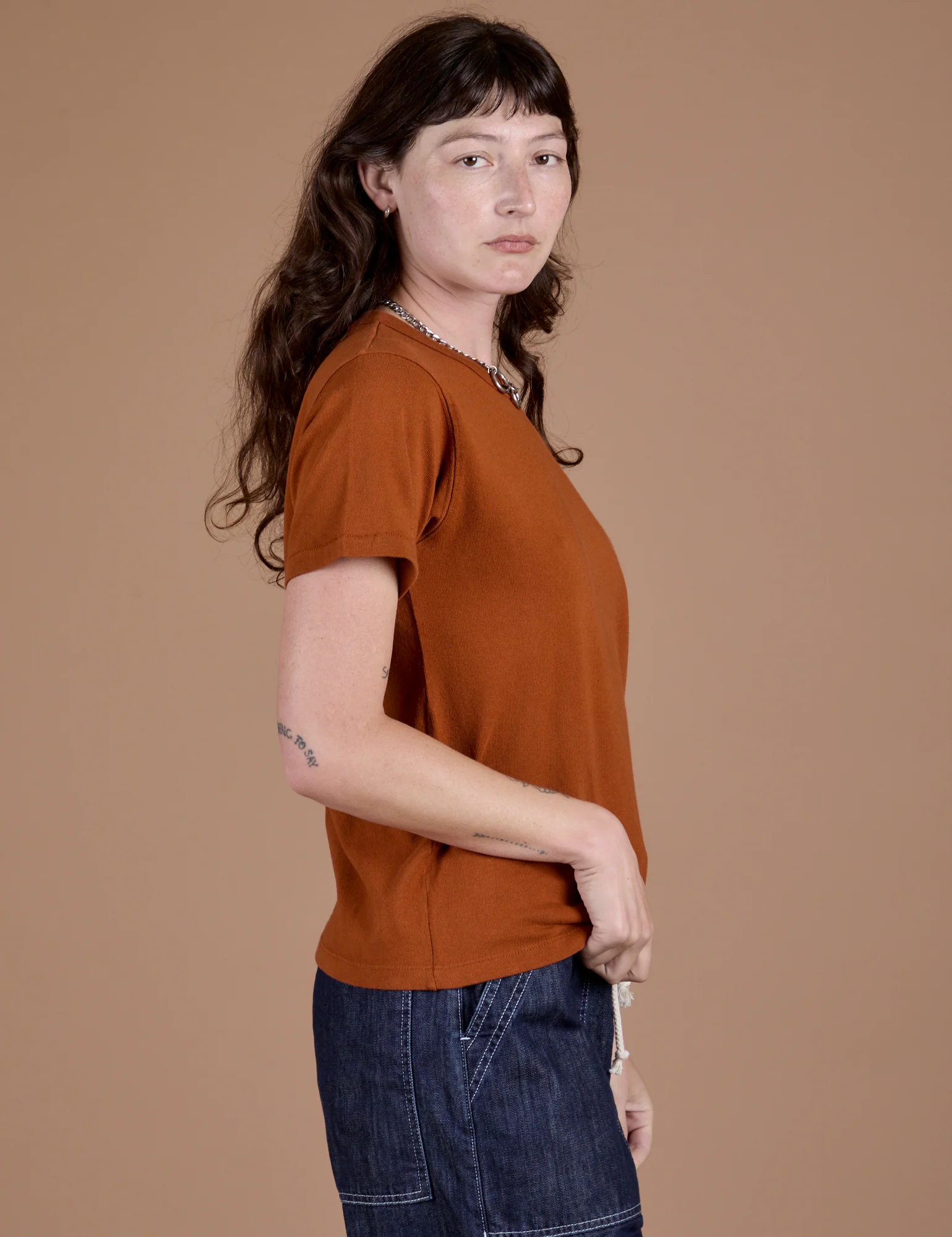 Burly Tee - Burnt Terracotta - Image 20