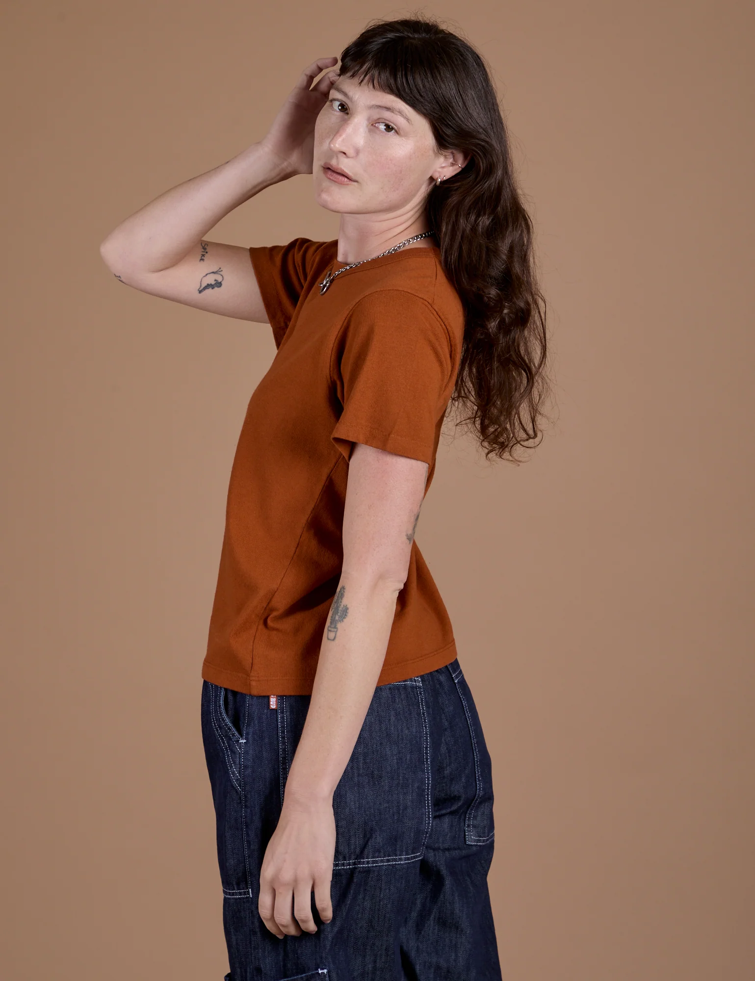 Burly Tee - Burnt Terracotta - Image 21