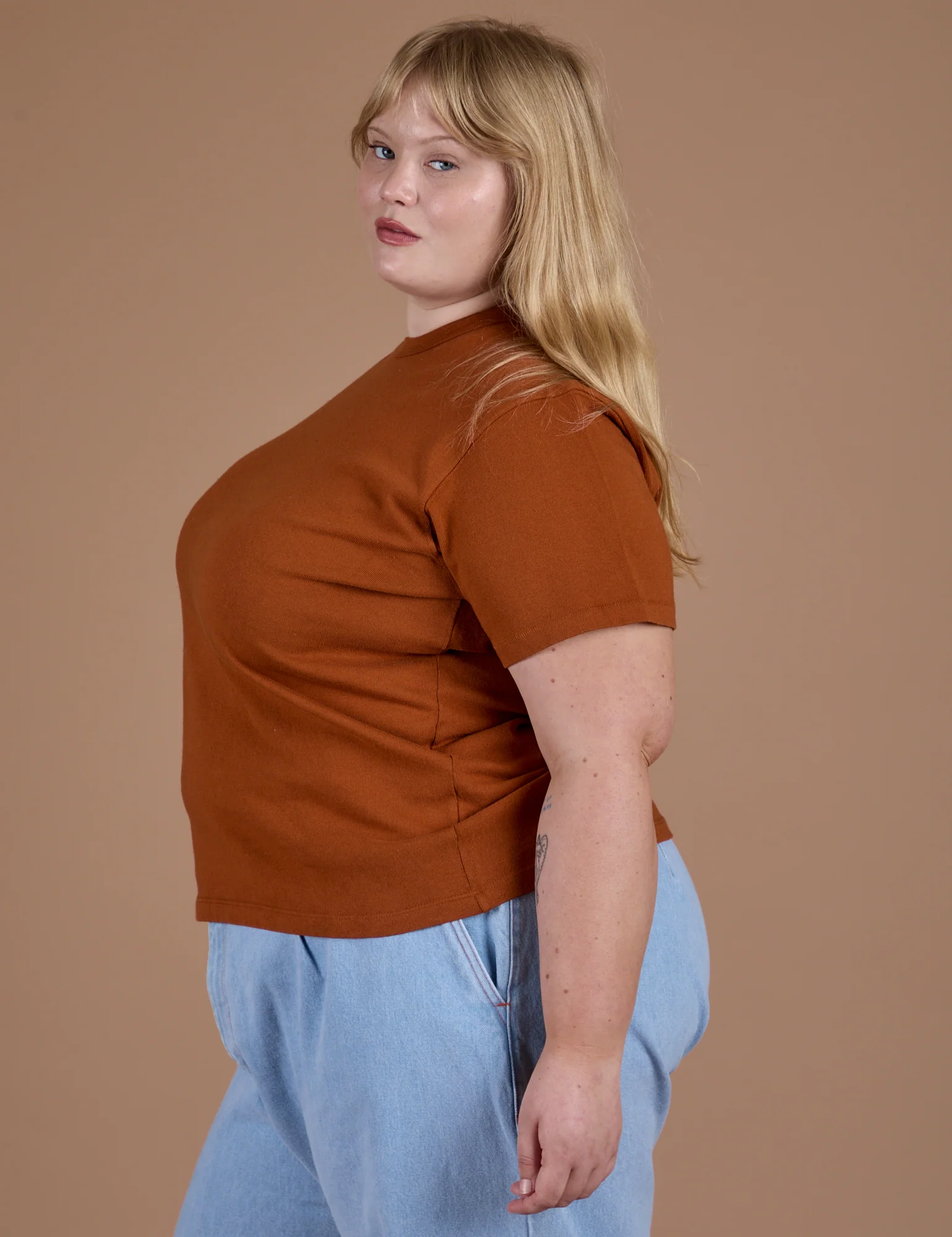 Burly Tee - Burnt Terracotta - Image 4