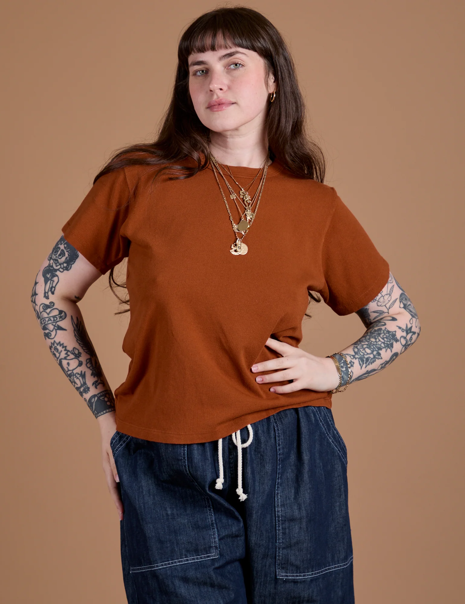 Burly Tee - Burnt Terracotta - Image 8