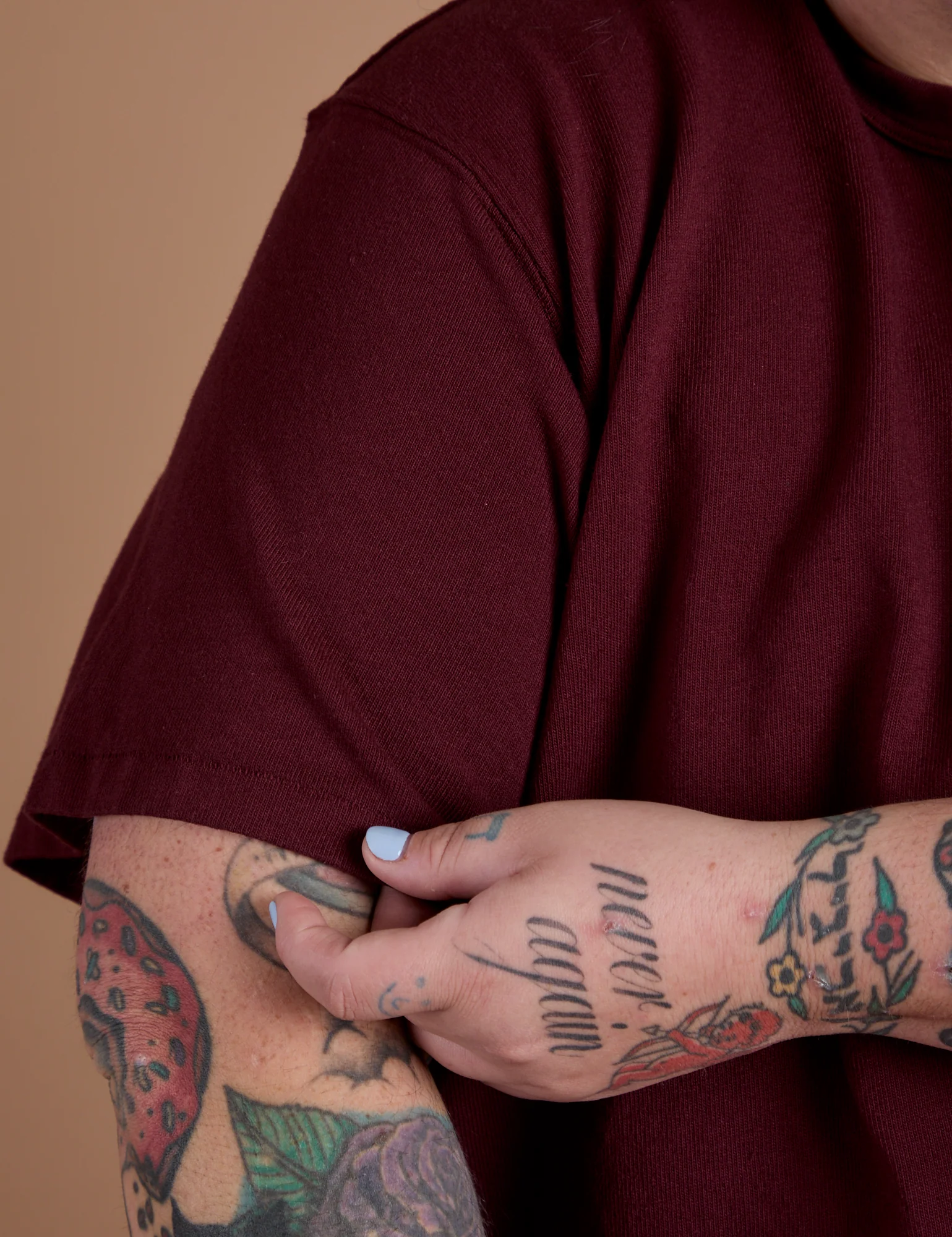 Burly Tee - Red Wine - Image 19