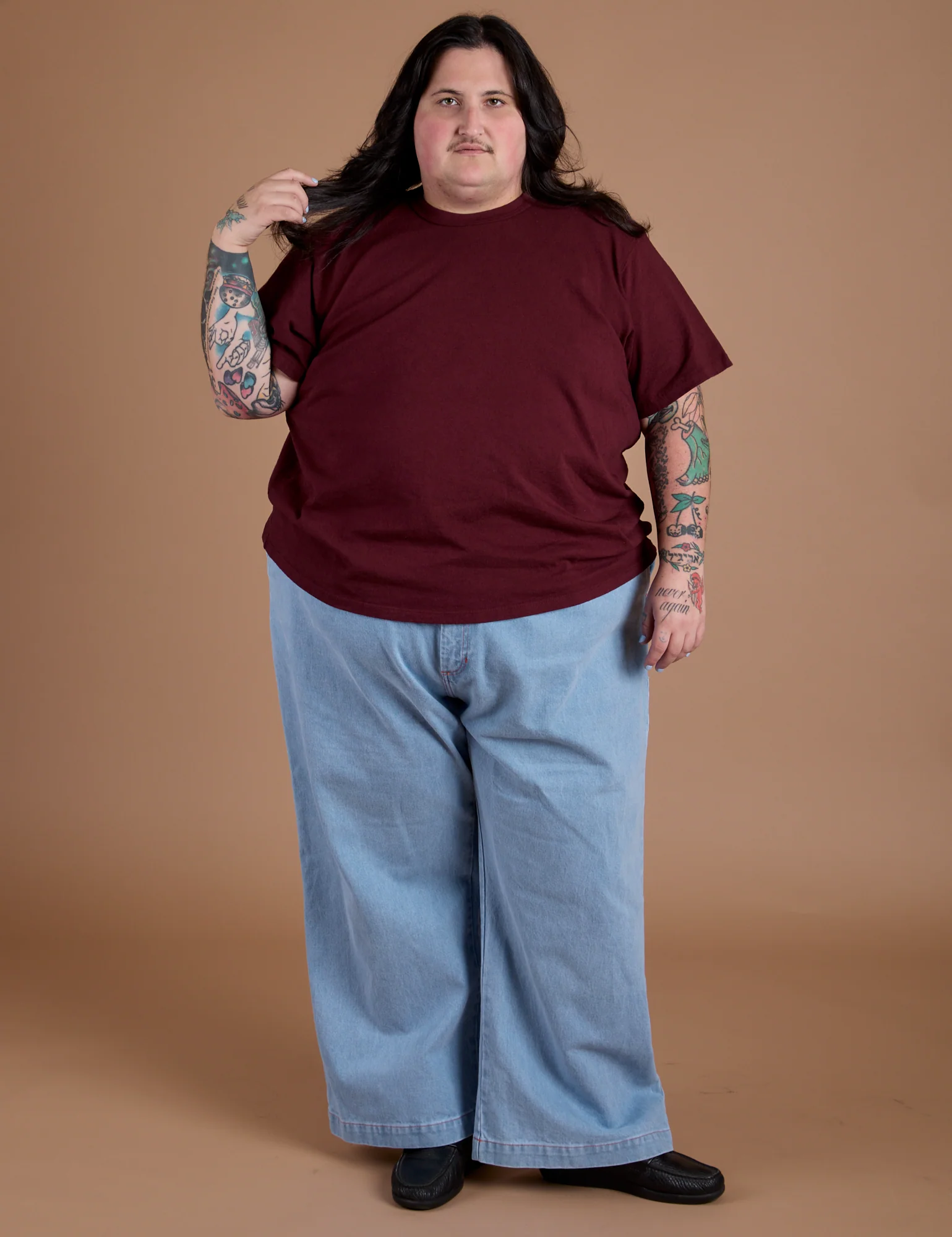 Burly Tee - Red Wine - Image 22