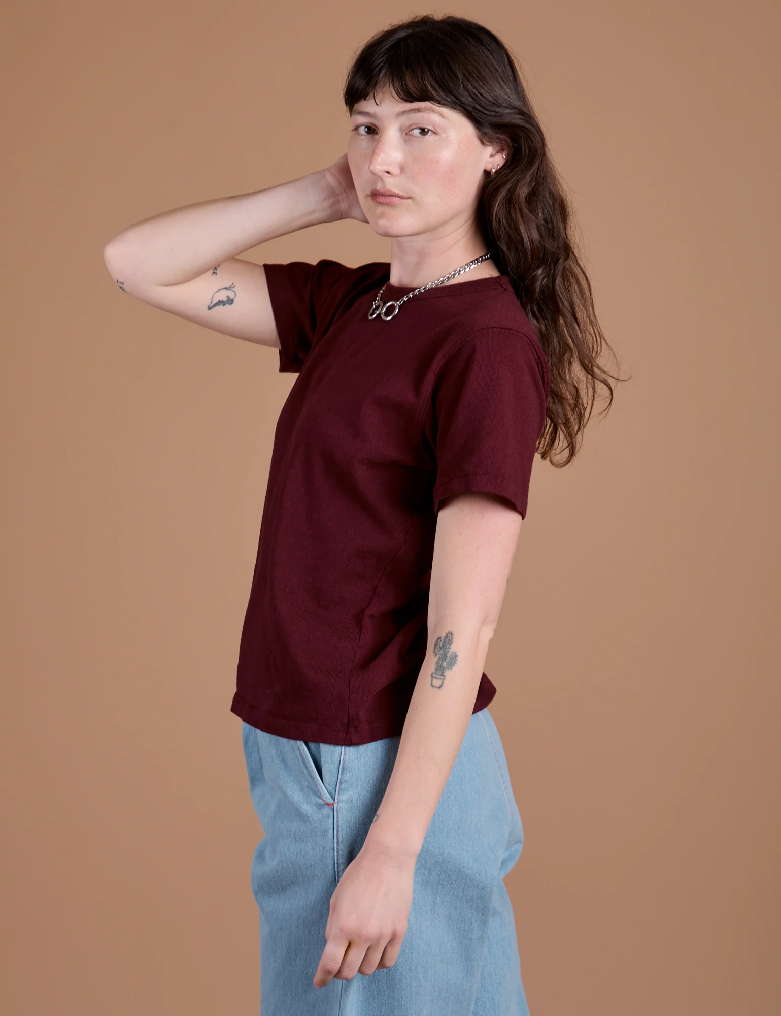 Burly Tee - Red Wine - Image 7