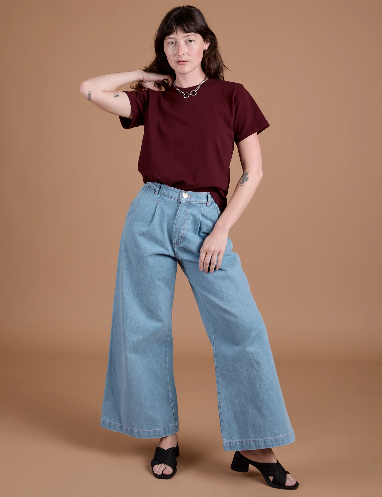 Burly Tee - Red Wine - Image 9