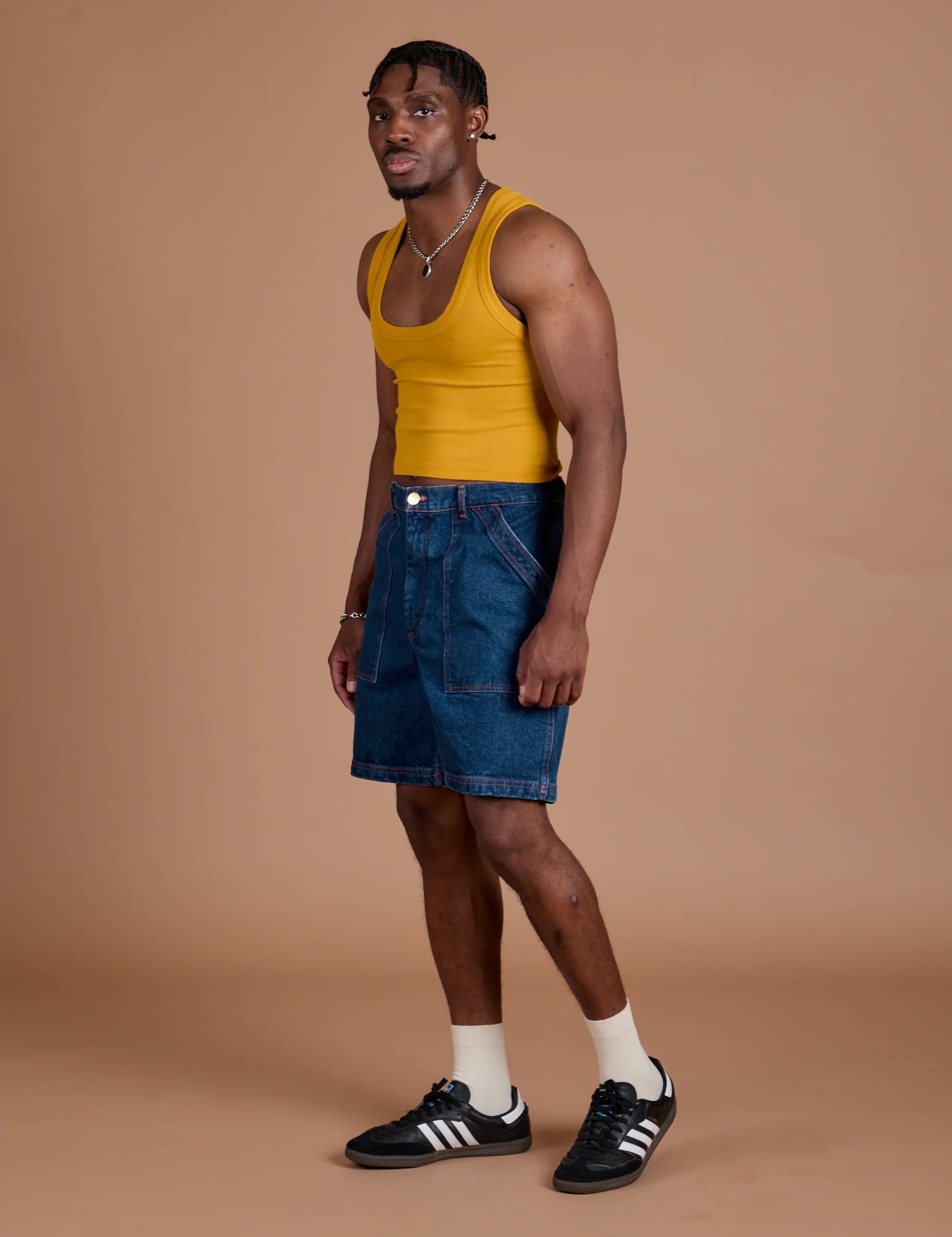 Carpenter Shorts - Dark Wash - Image 20