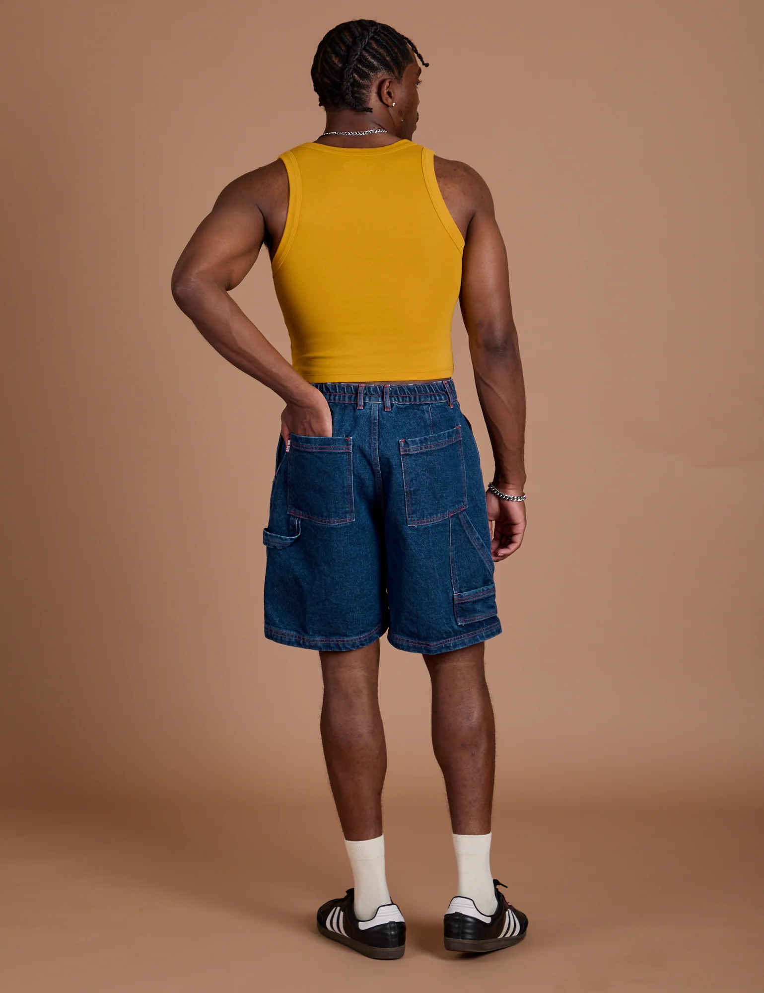 Carpenter Shorts - Dark Wash - Image 22
