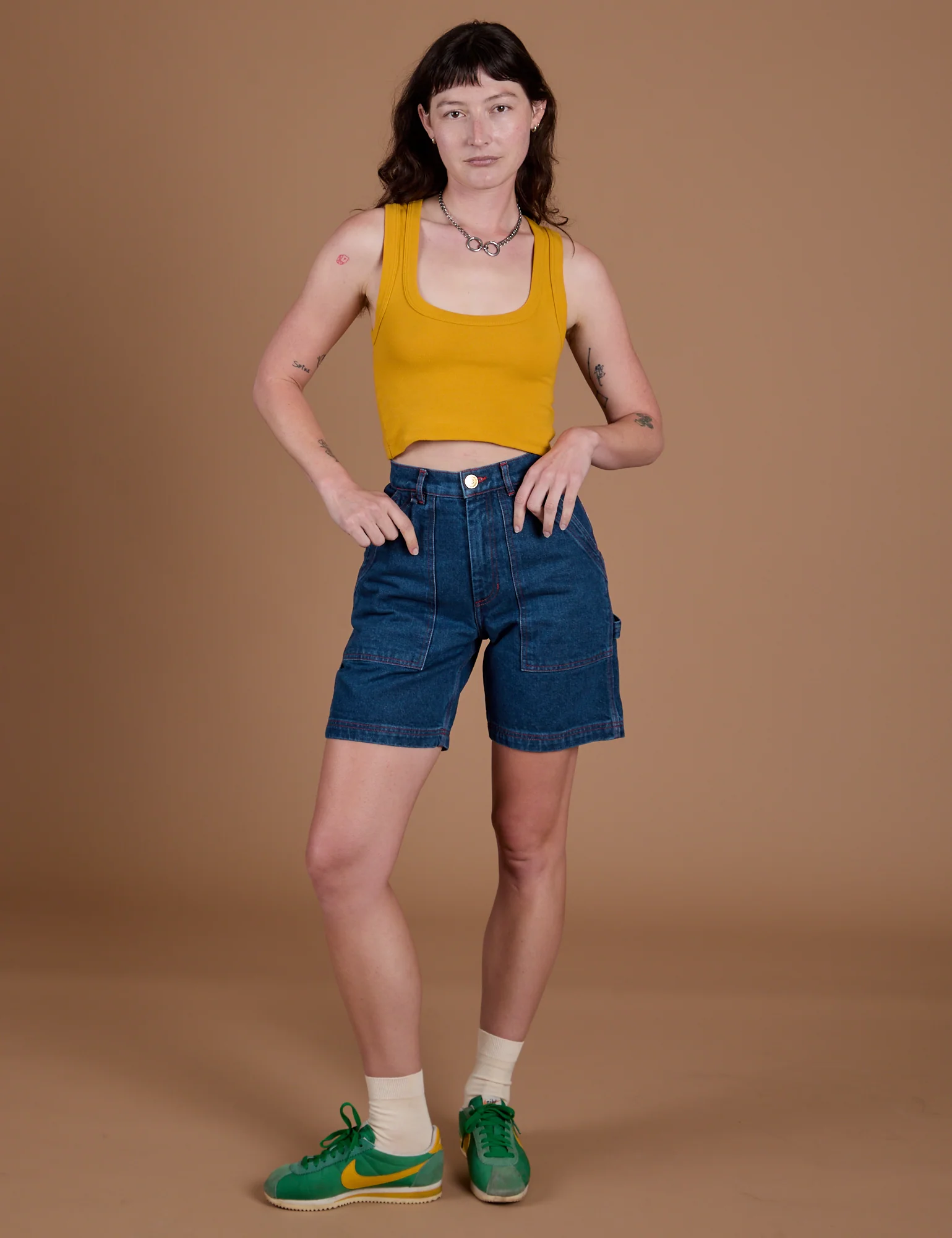 Carpenter Shorts - Dark Wash - Image 3