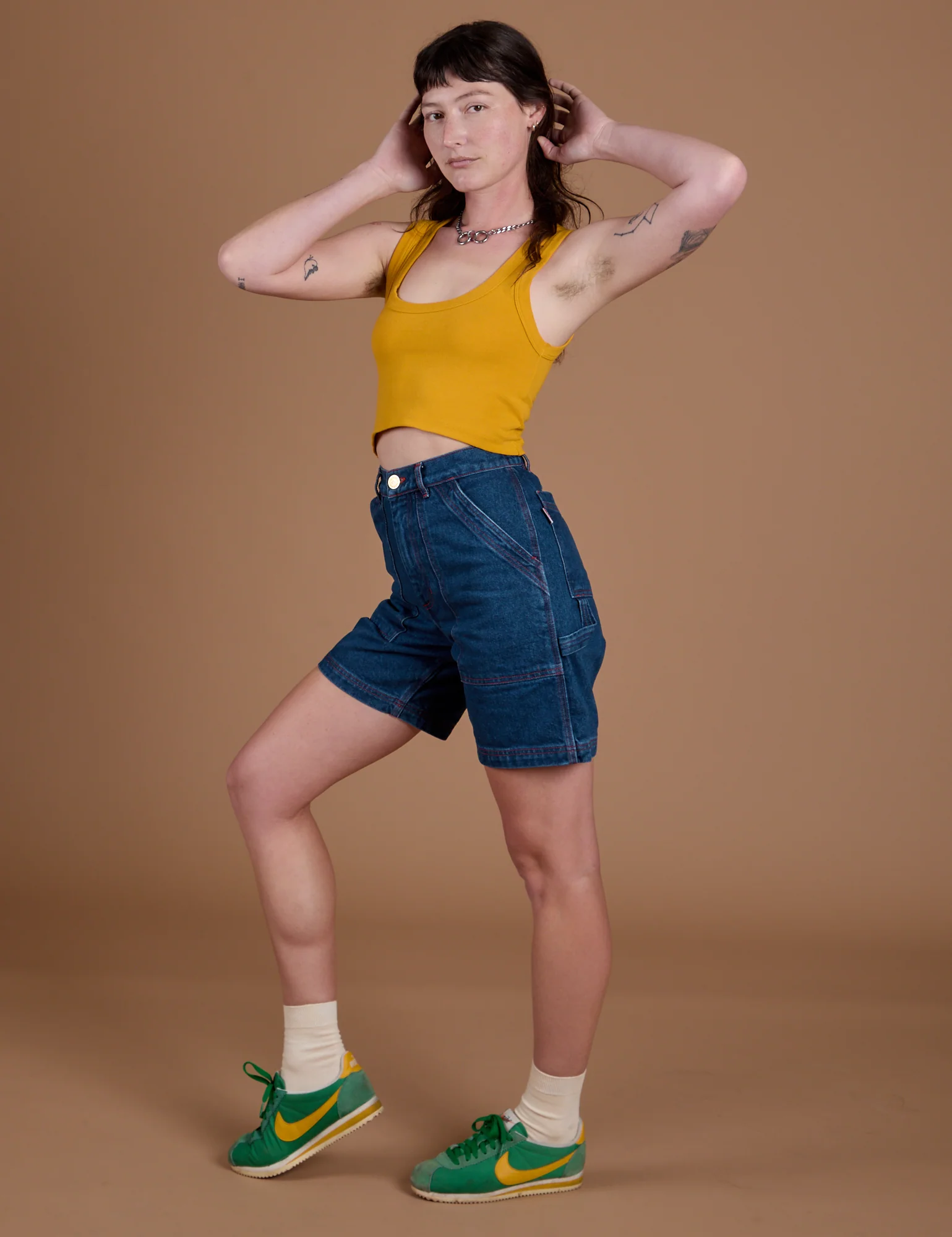 Carpenter Shorts - Dark Wash - Image 4