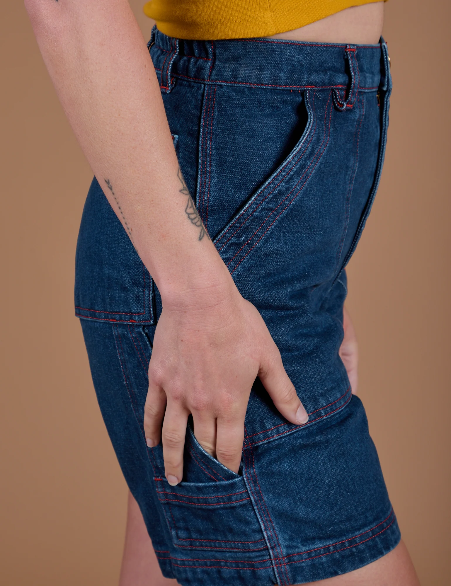 Carpenter Shorts - Dark Wash - Image 6