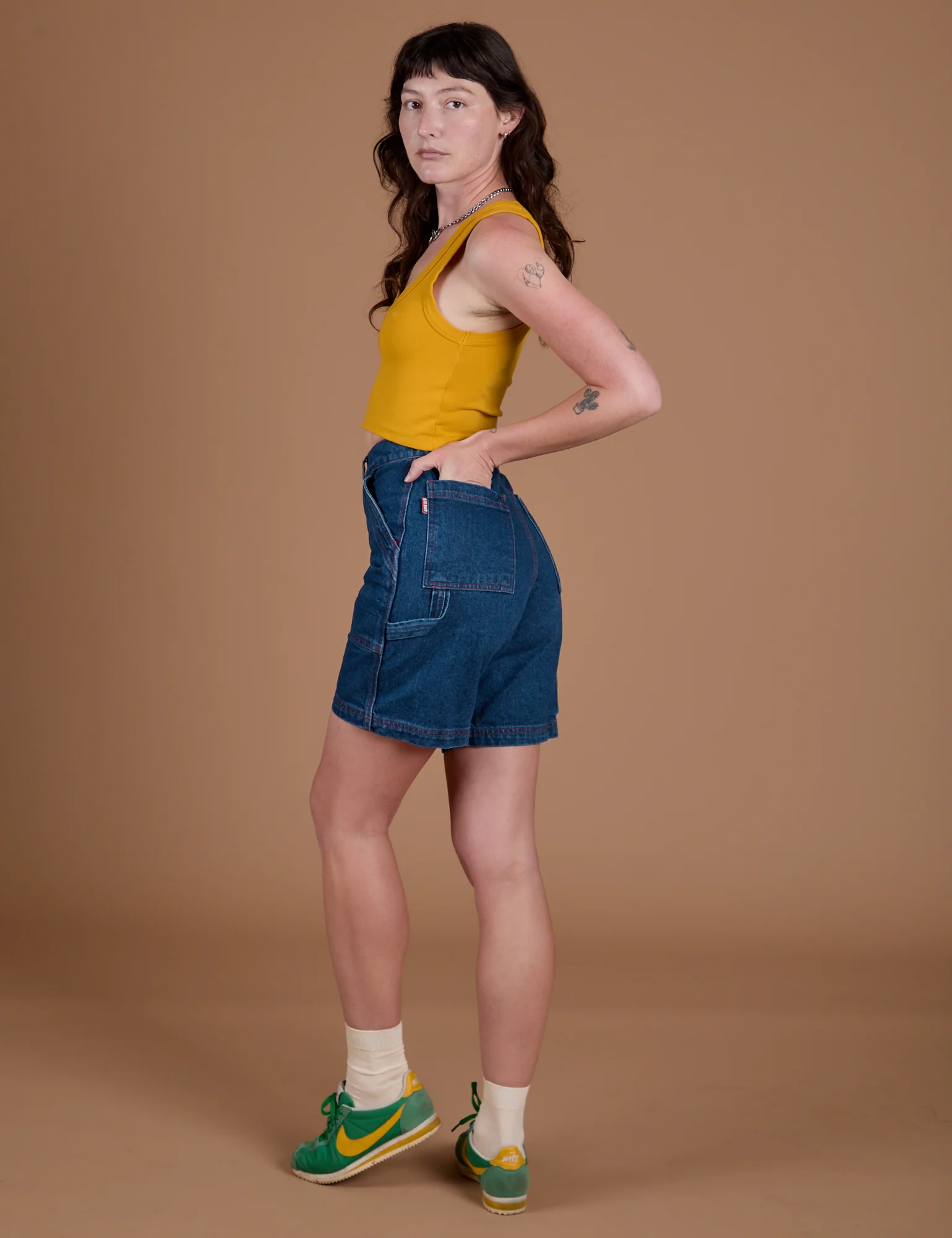 Carpenter Shorts - Dark Wash - Image 8