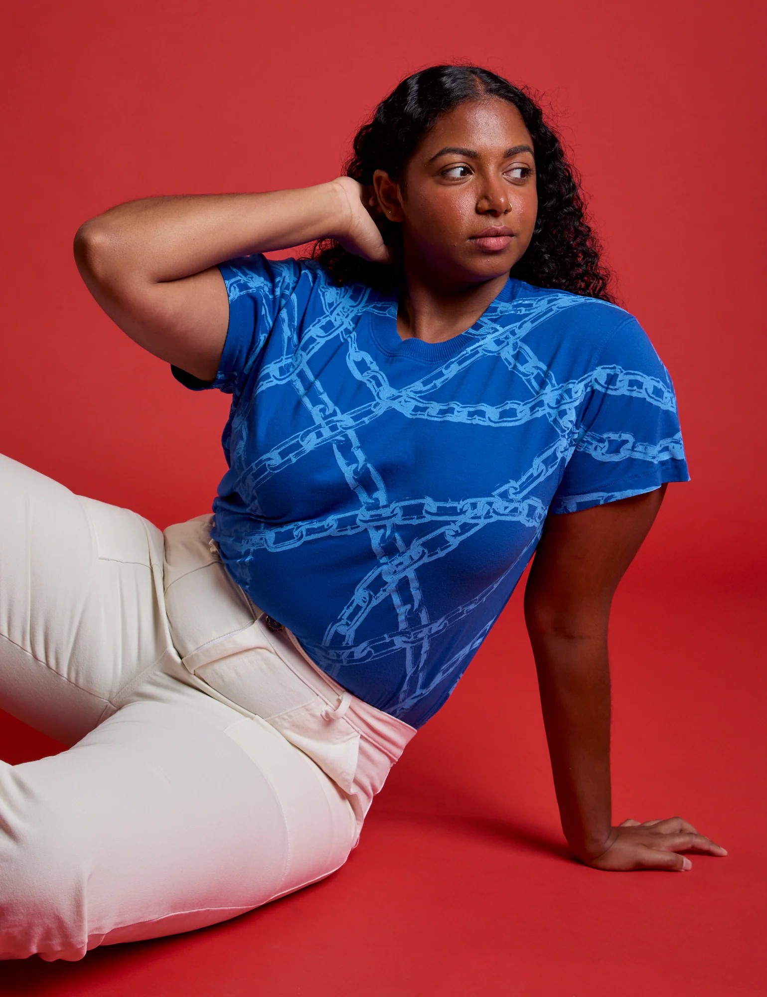 Chain Link Vintage Tee - Royal Blue *FINAL SALE*