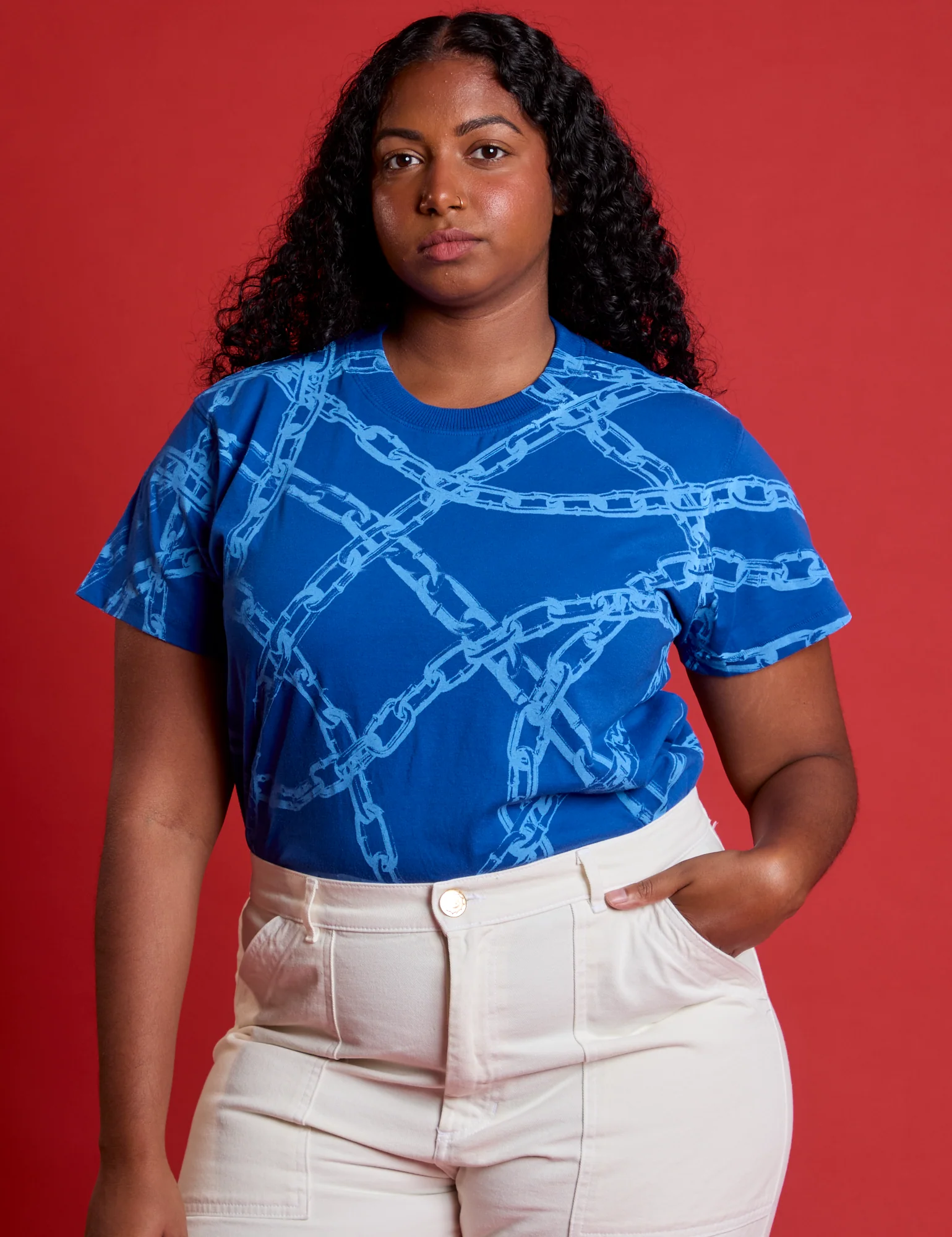 Chain Link Vintage Tee - Royal Blue *FINAL SALE* - Image 6