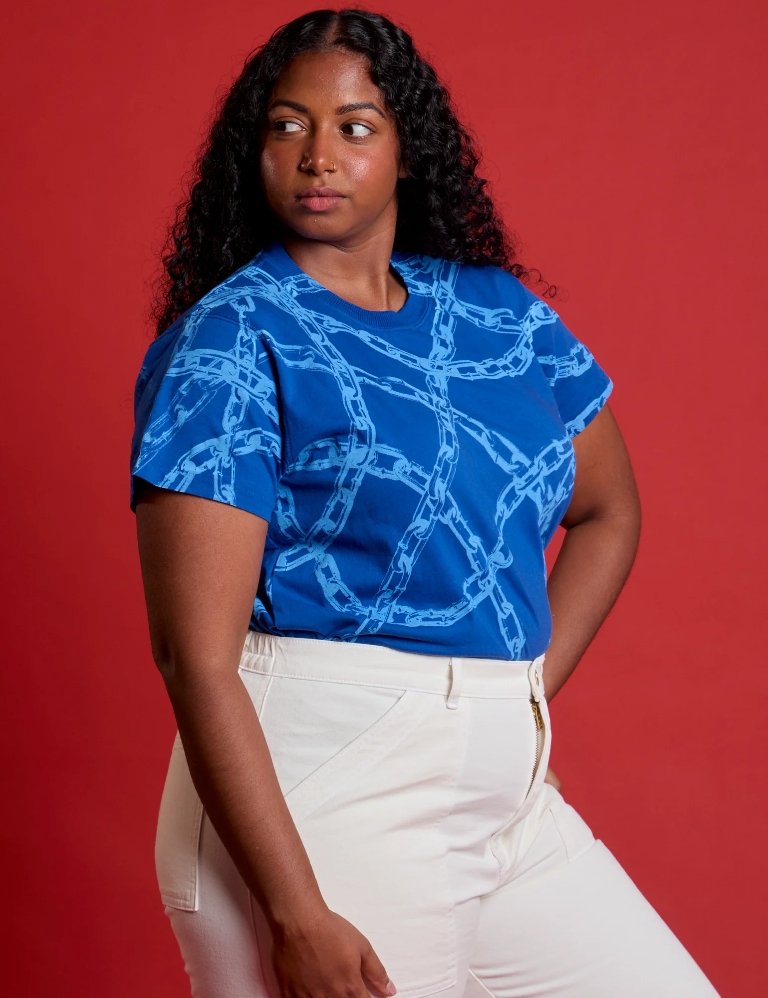 Chain Link Vintage Tee - Royal Blue *FINAL SALE* - Image 8