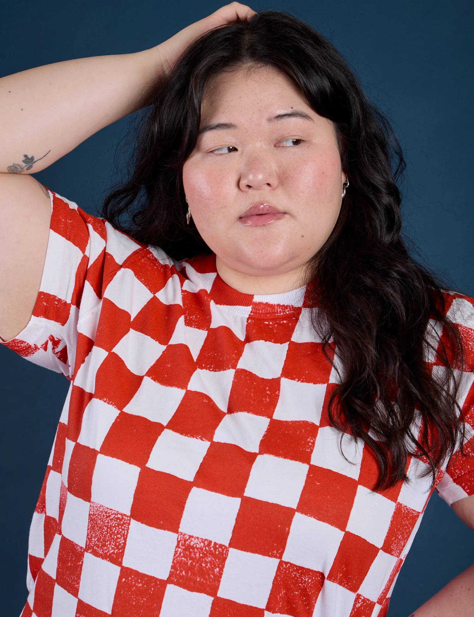 Checker Organic Tee - Red *FINAL SALE* - Image 10
