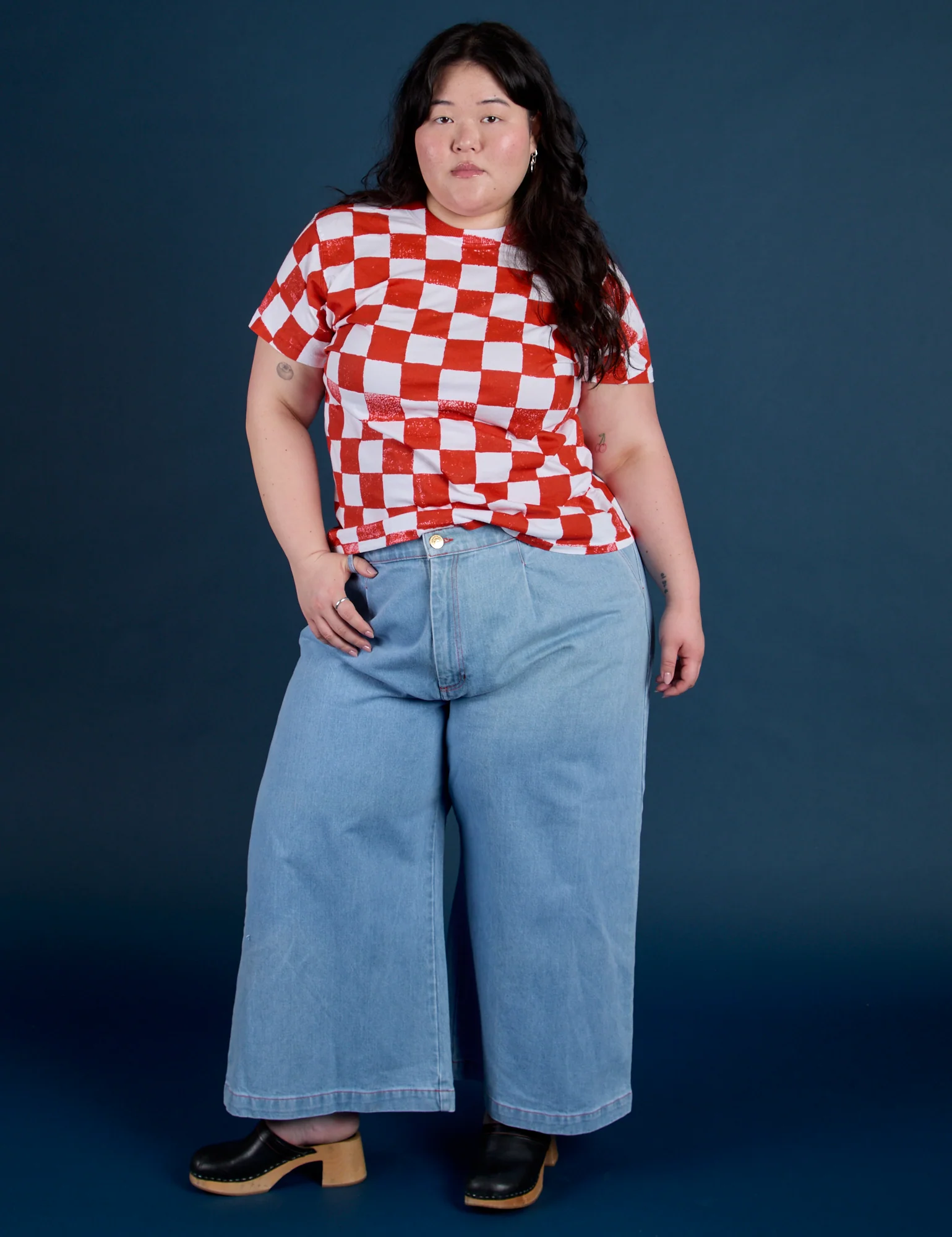 Checker Organic Tee - Red *FINAL SALE* - Image 11