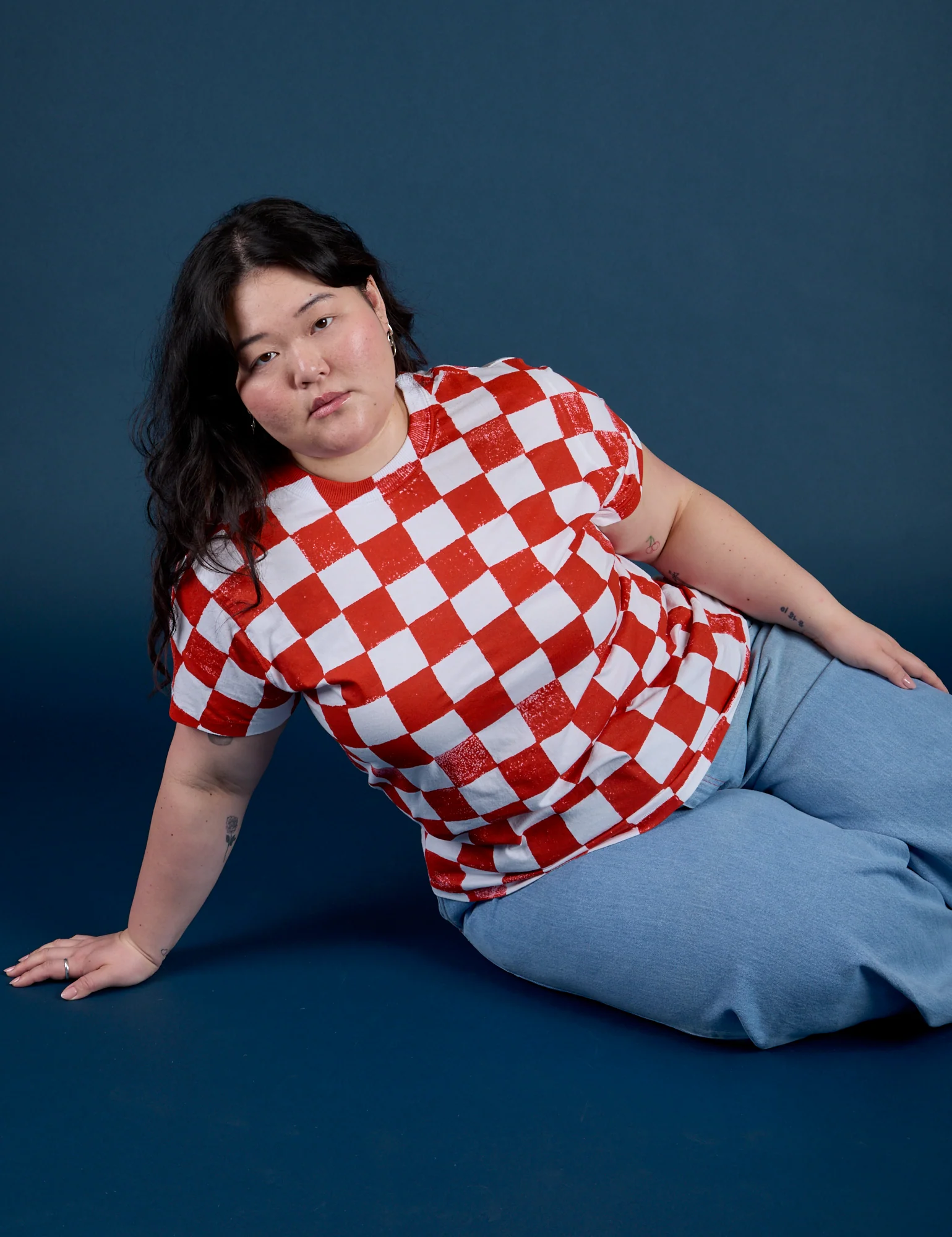 Checker Organic Tee - Red *FINAL SALE* - Image 15