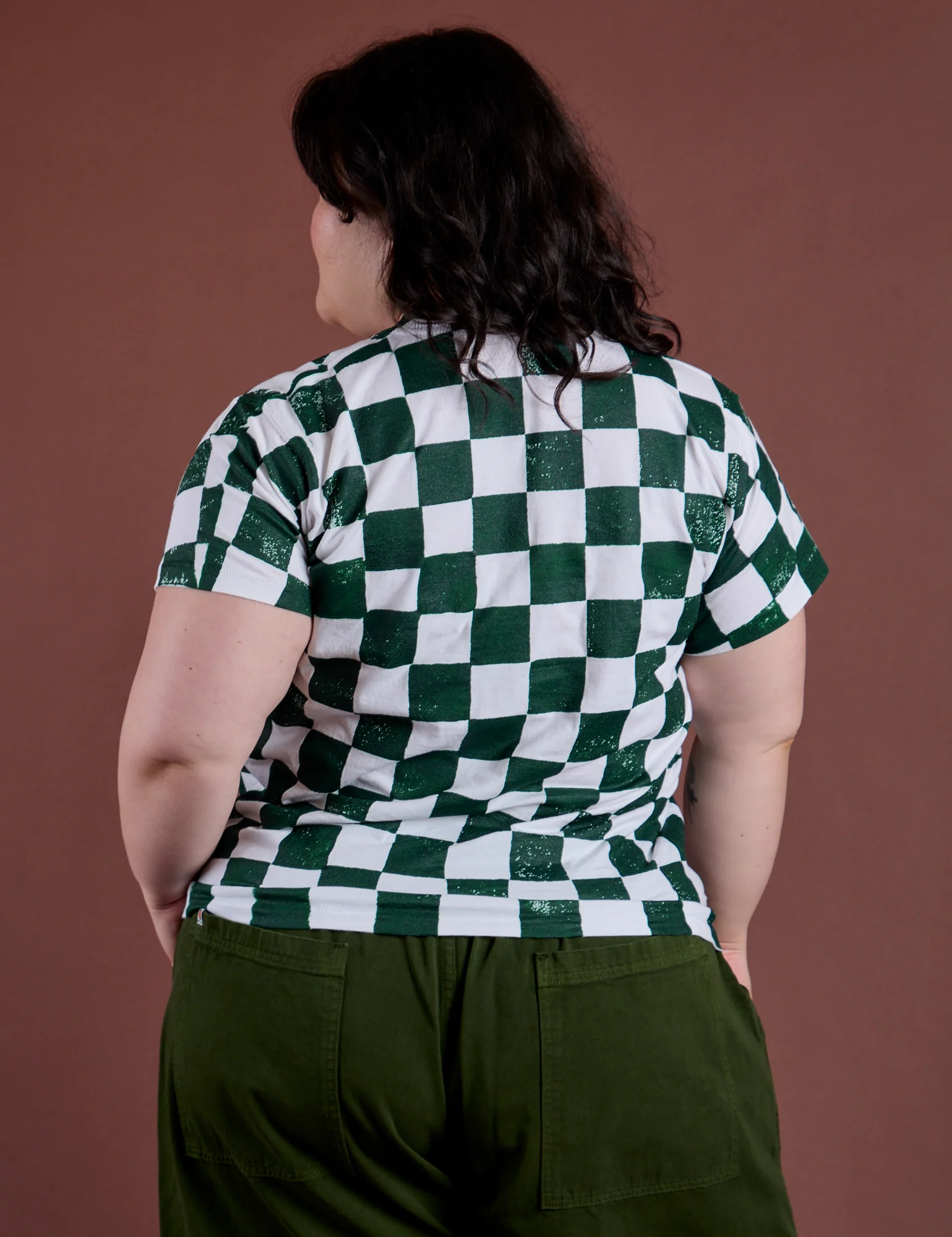 Checker Organic Tee - Swamp Green *FINAL SALE* - Image 8