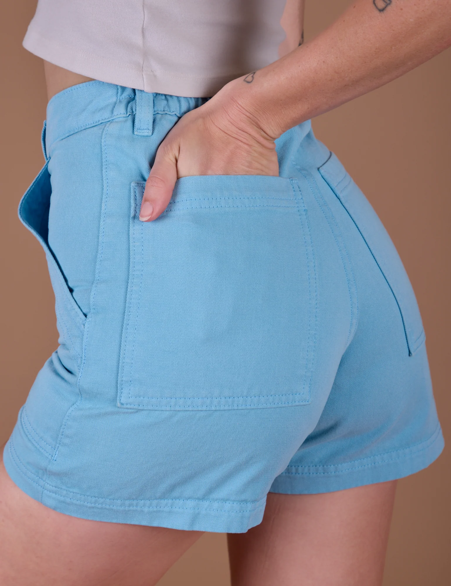 Classic Work Shorts - Baby Blue - Image 11