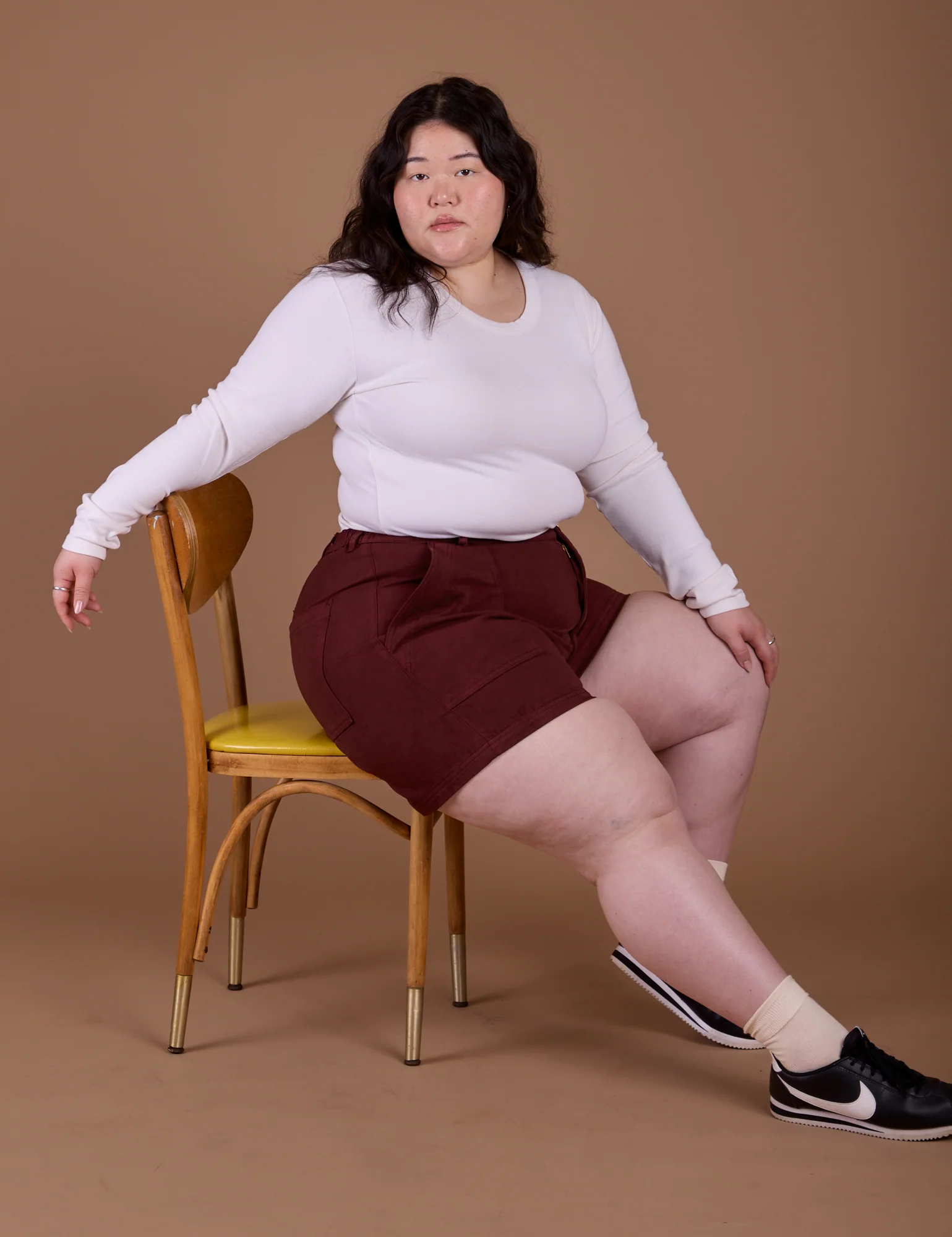 Classic Work Shorts - Red Wine - Image 13