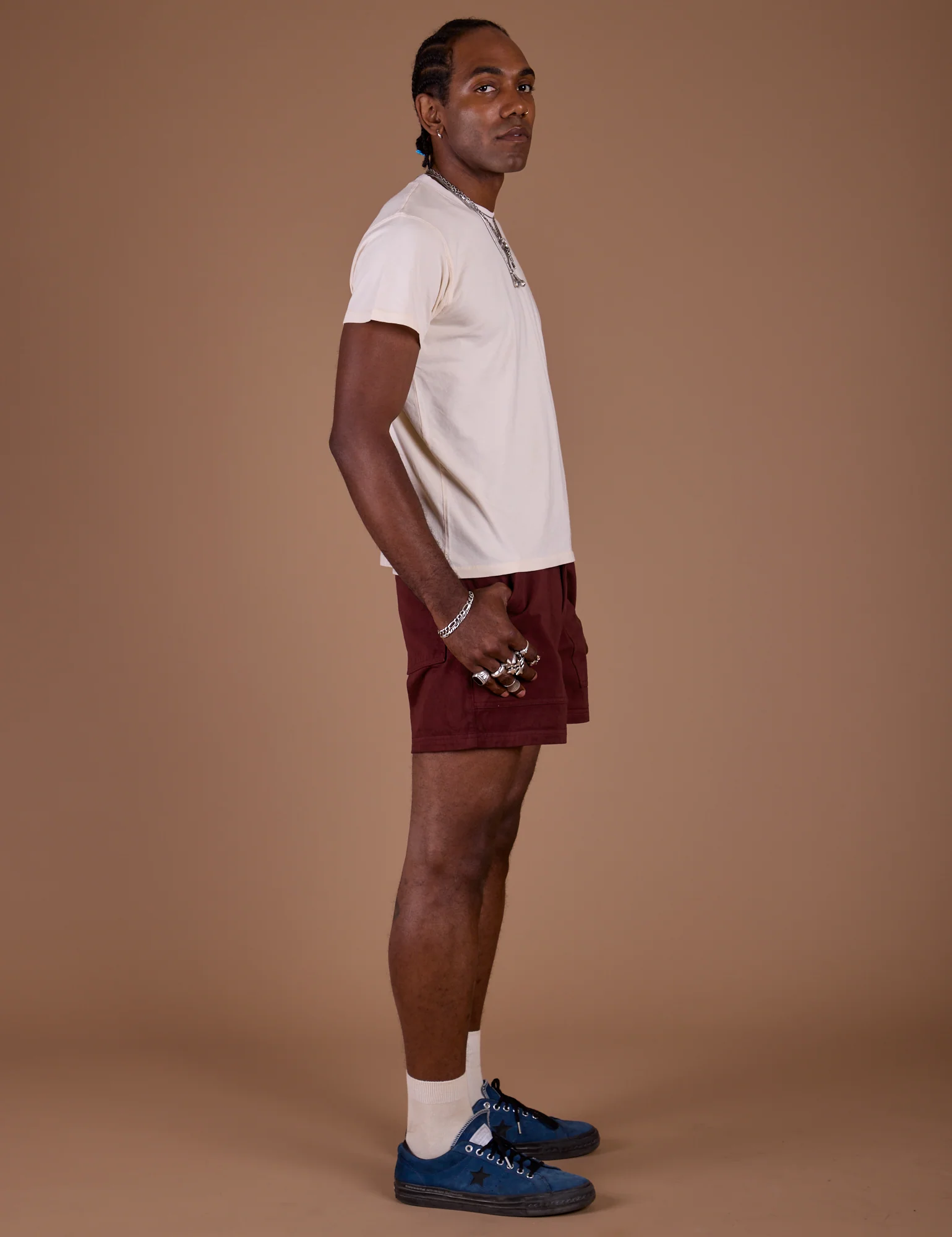Classic Work Shorts - Red Wine - Image 16