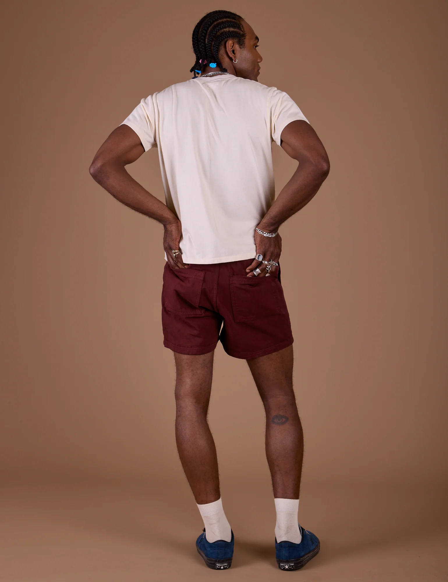 Classic Work Shorts - Red Wine - Image 18