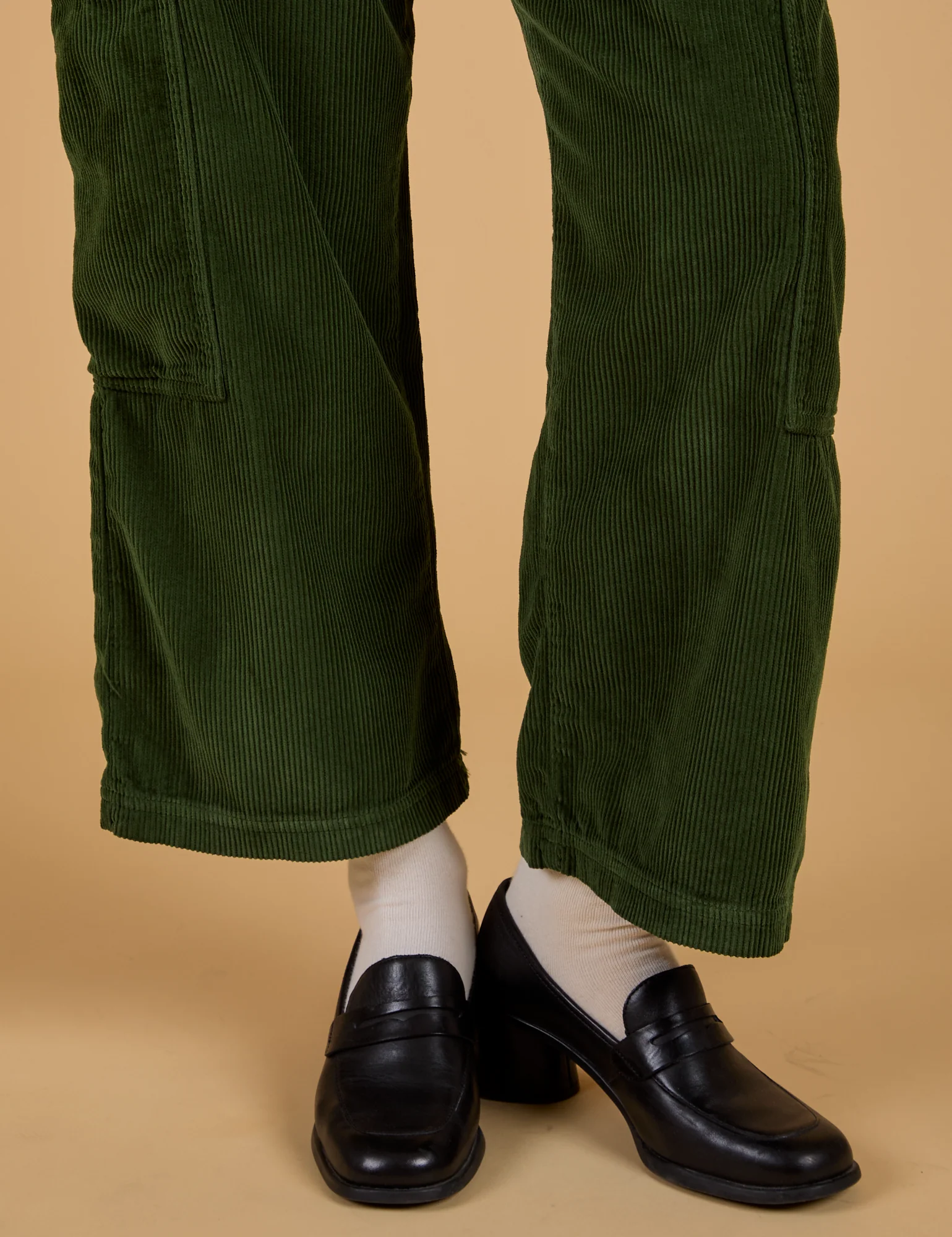 Corduroy Drop Pocket Cargo Pants - Evergreen - Image 5