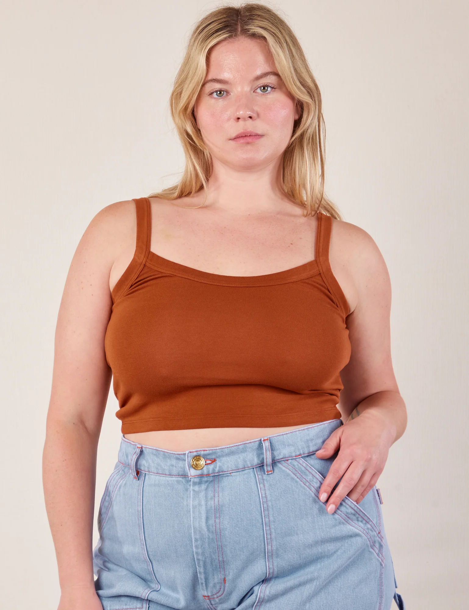 Cropped Cami - Burnt Terracotta *FINAL SALE* - Image 20