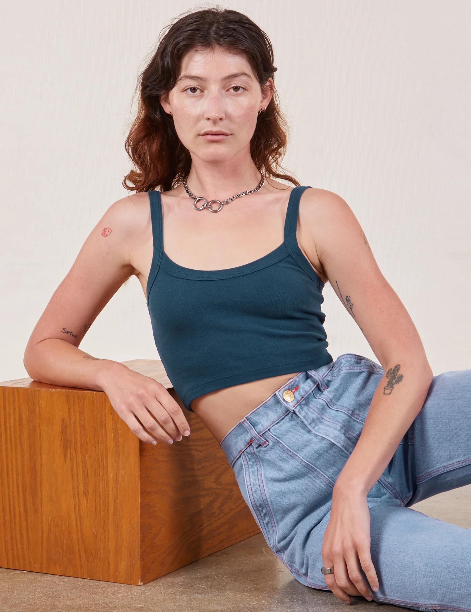 Cropped Cami - Lagoon *FINAL SALE* - Image 12