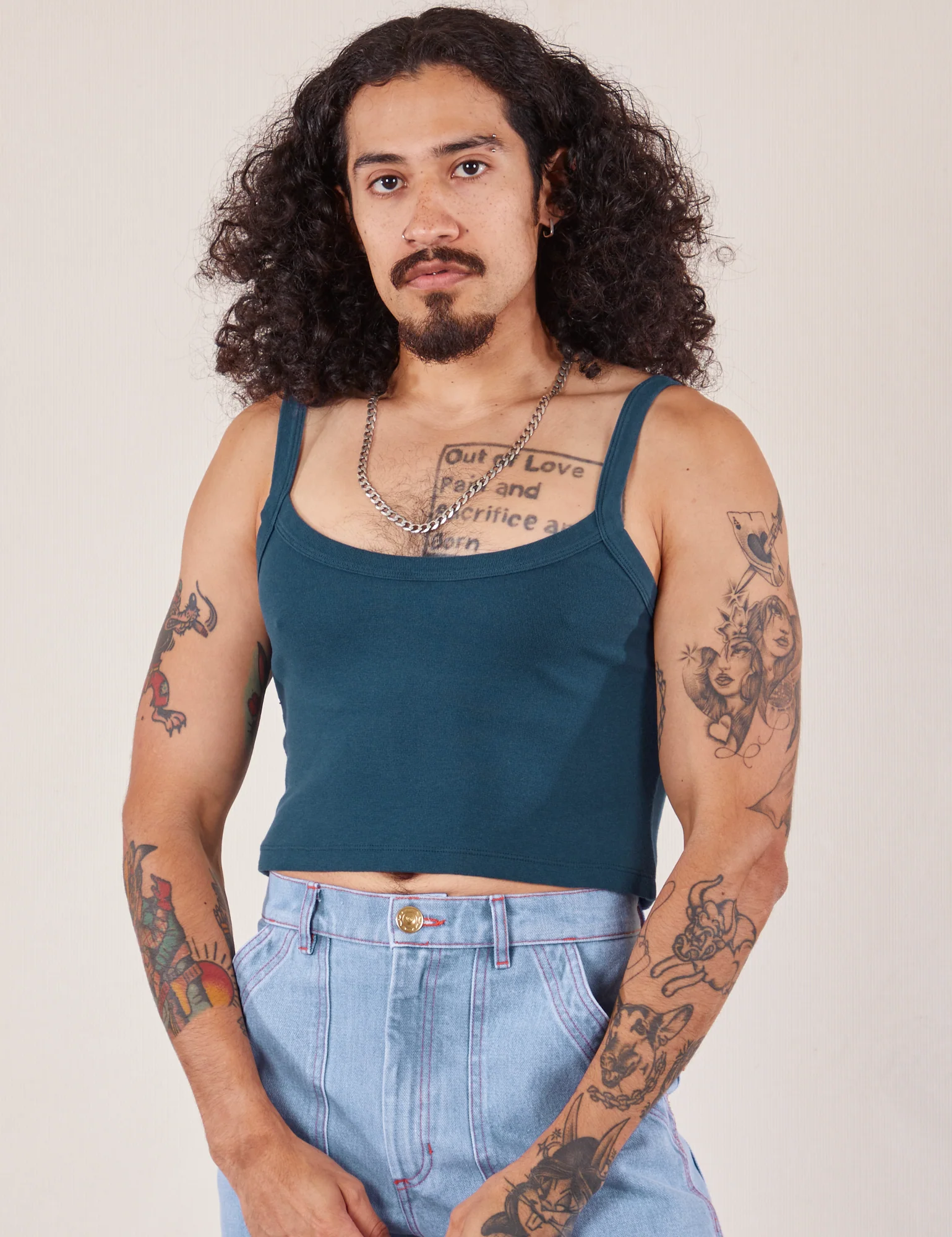 Cropped Cami - Lagoon *FINAL SALE* - Image 14