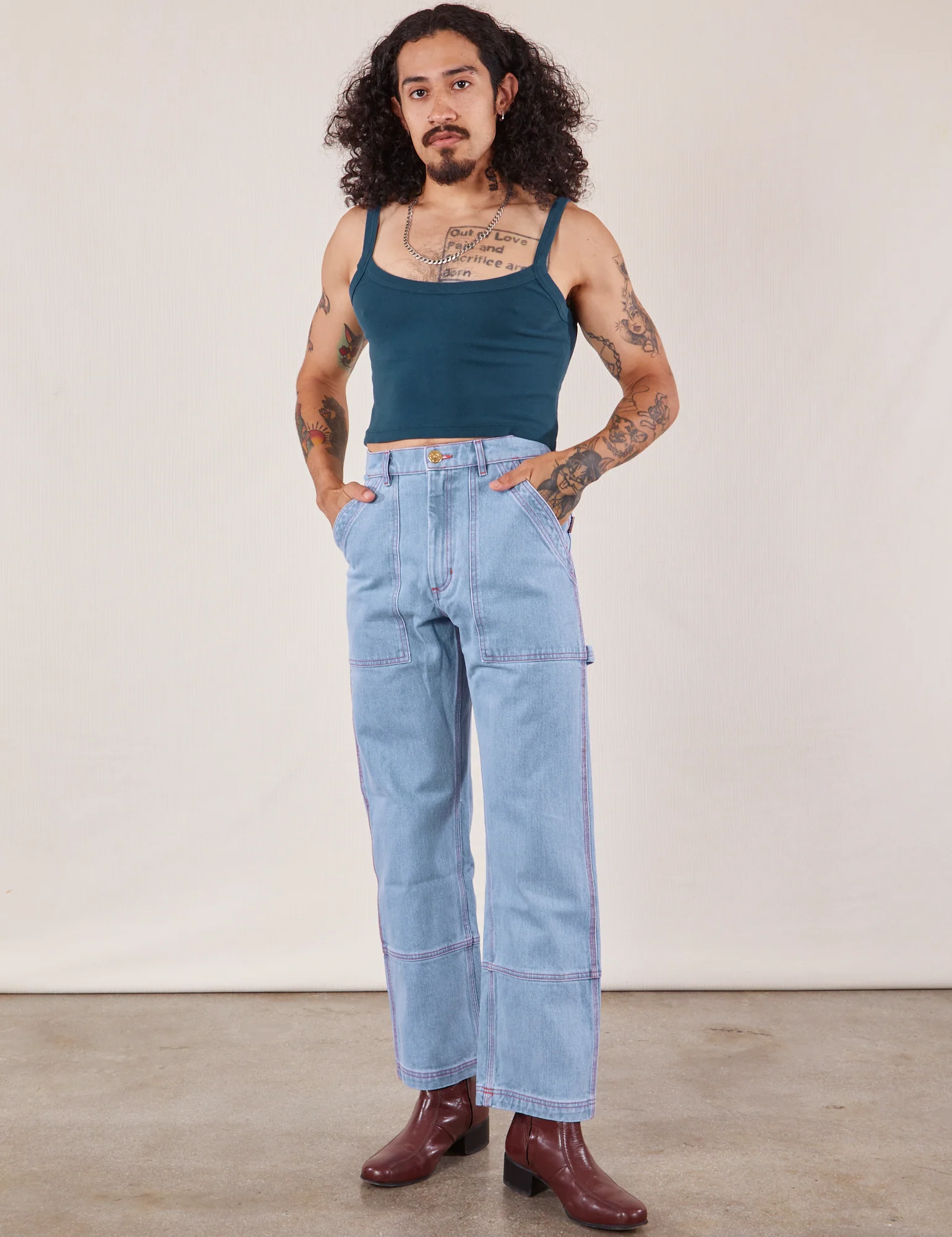 Cropped Cami - Lagoon *FINAL SALE* - Image 15