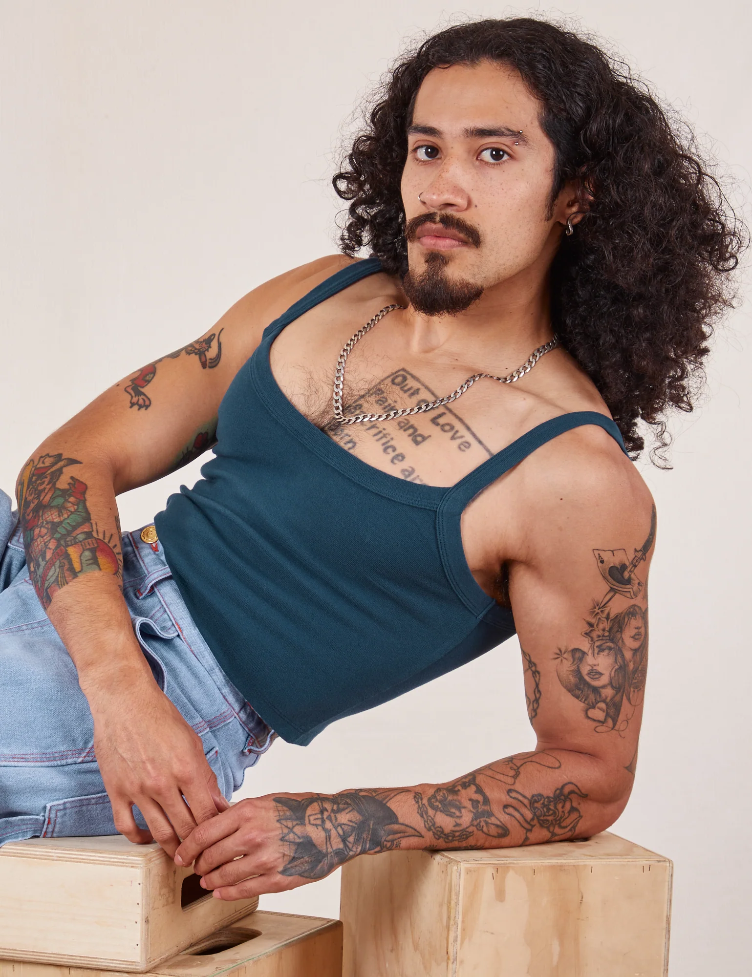 Cropped Cami - Lagoon *FINAL SALE* - Image 19