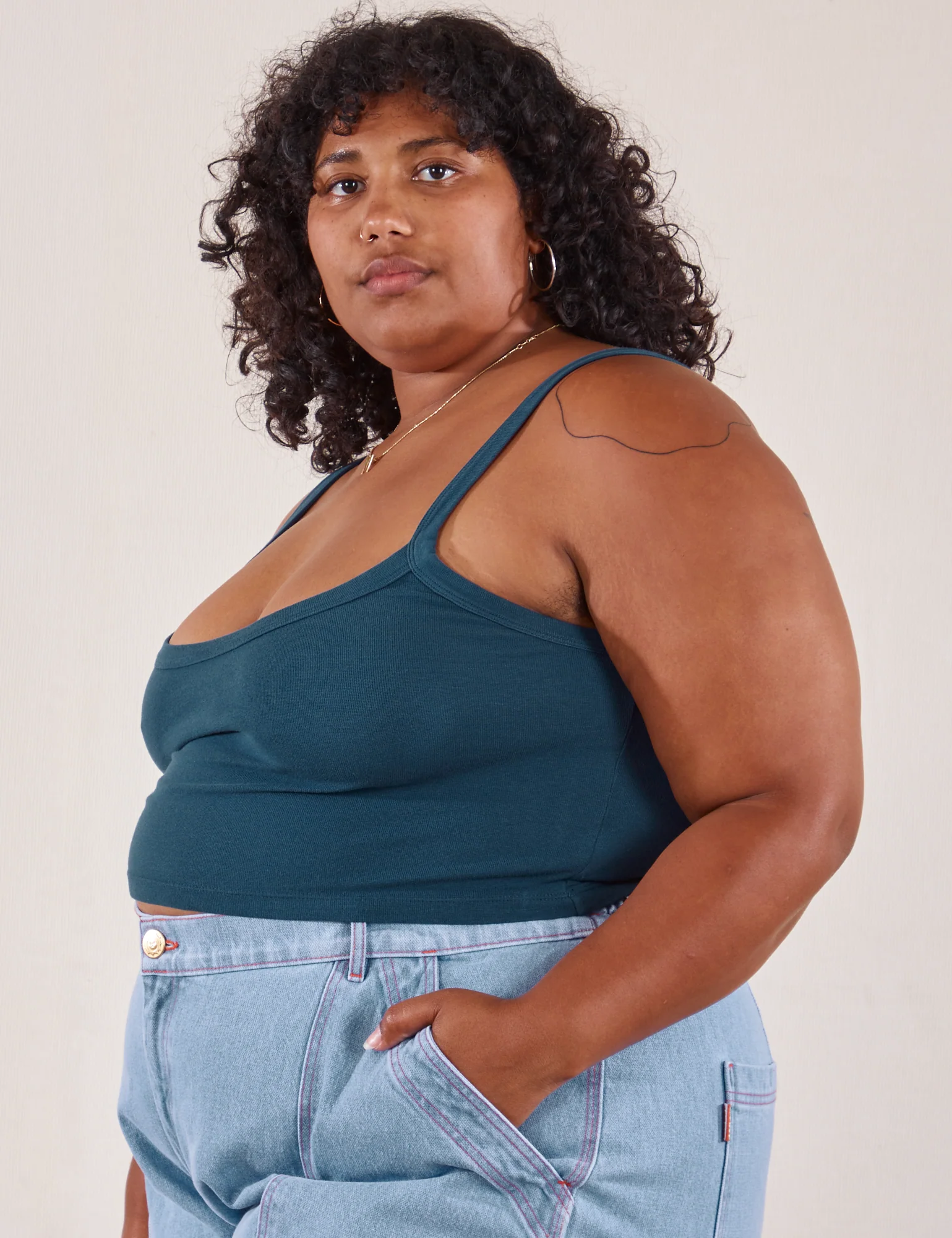 Cropped Cami - Lagoon *FINAL SALE* - Image 4
