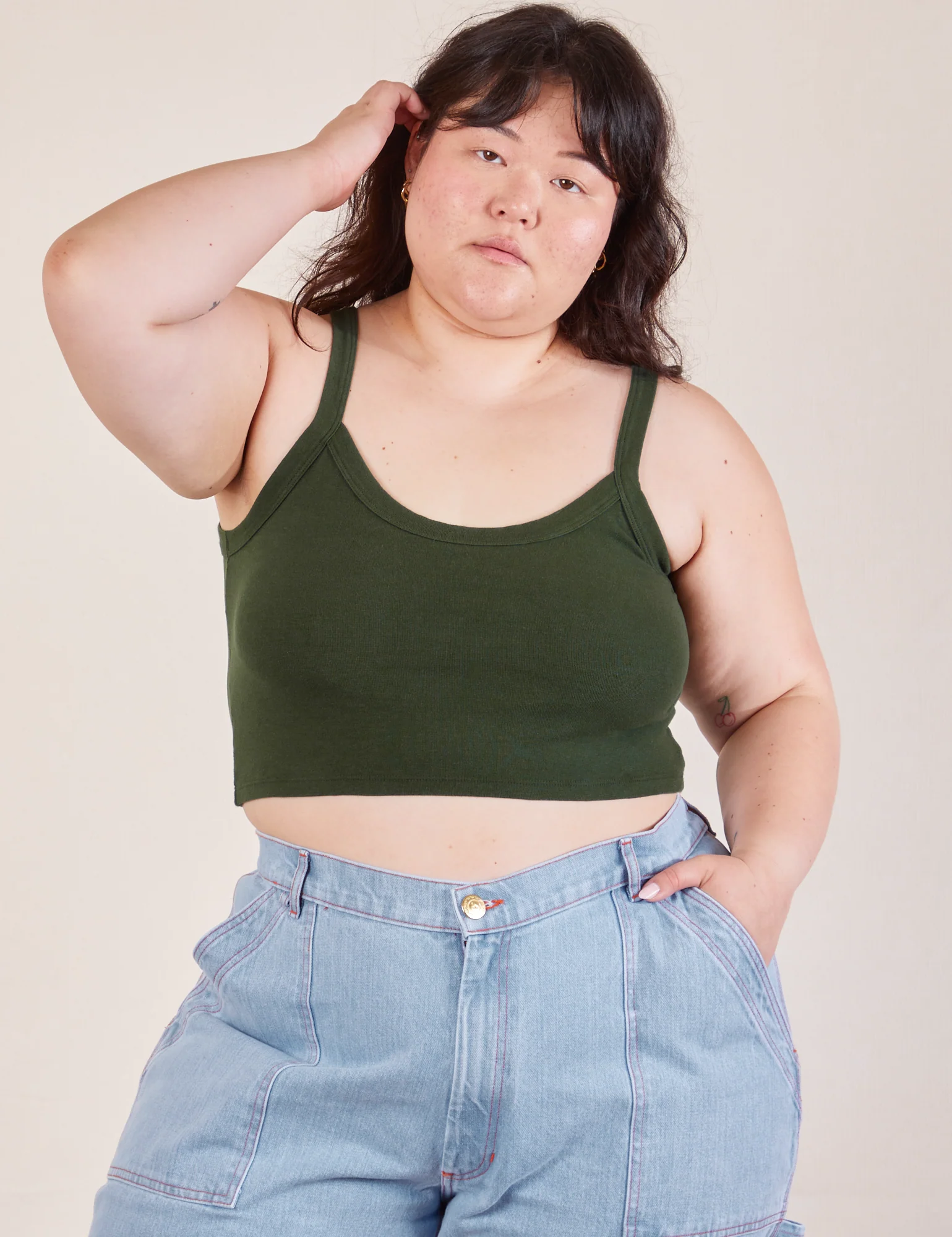 Cropped Cami - Swamp Green *FINAL SALE* - Image 9