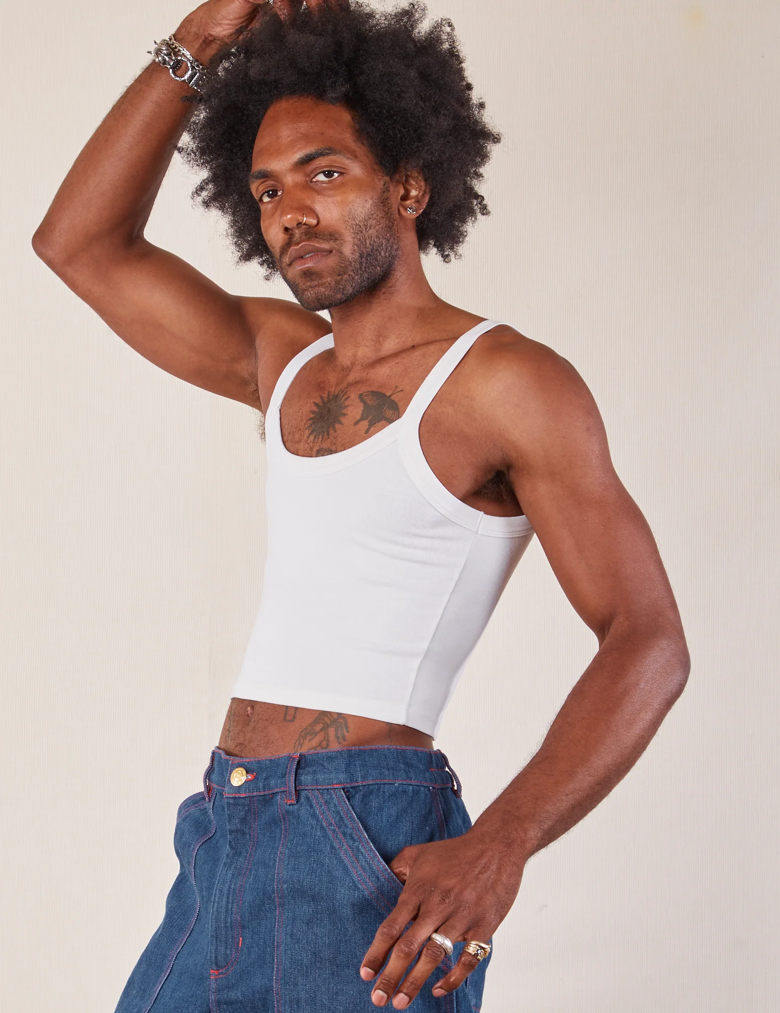 Cropped Cami - Vintage Tee White *FINAL SALE* - Image 15
