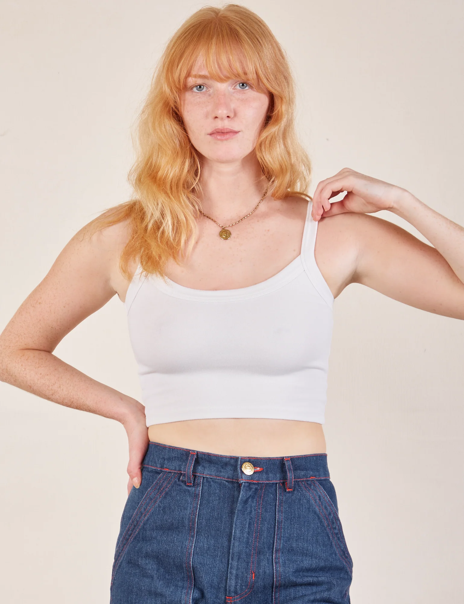 Cropped Cami - Vintage Tee White *FINAL SALE* - Image 8