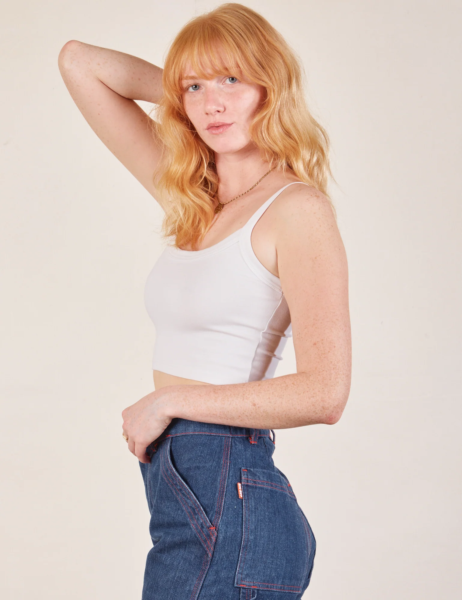 Cropped Cami - Vintage Tee White *FINAL SALE* - Image 9