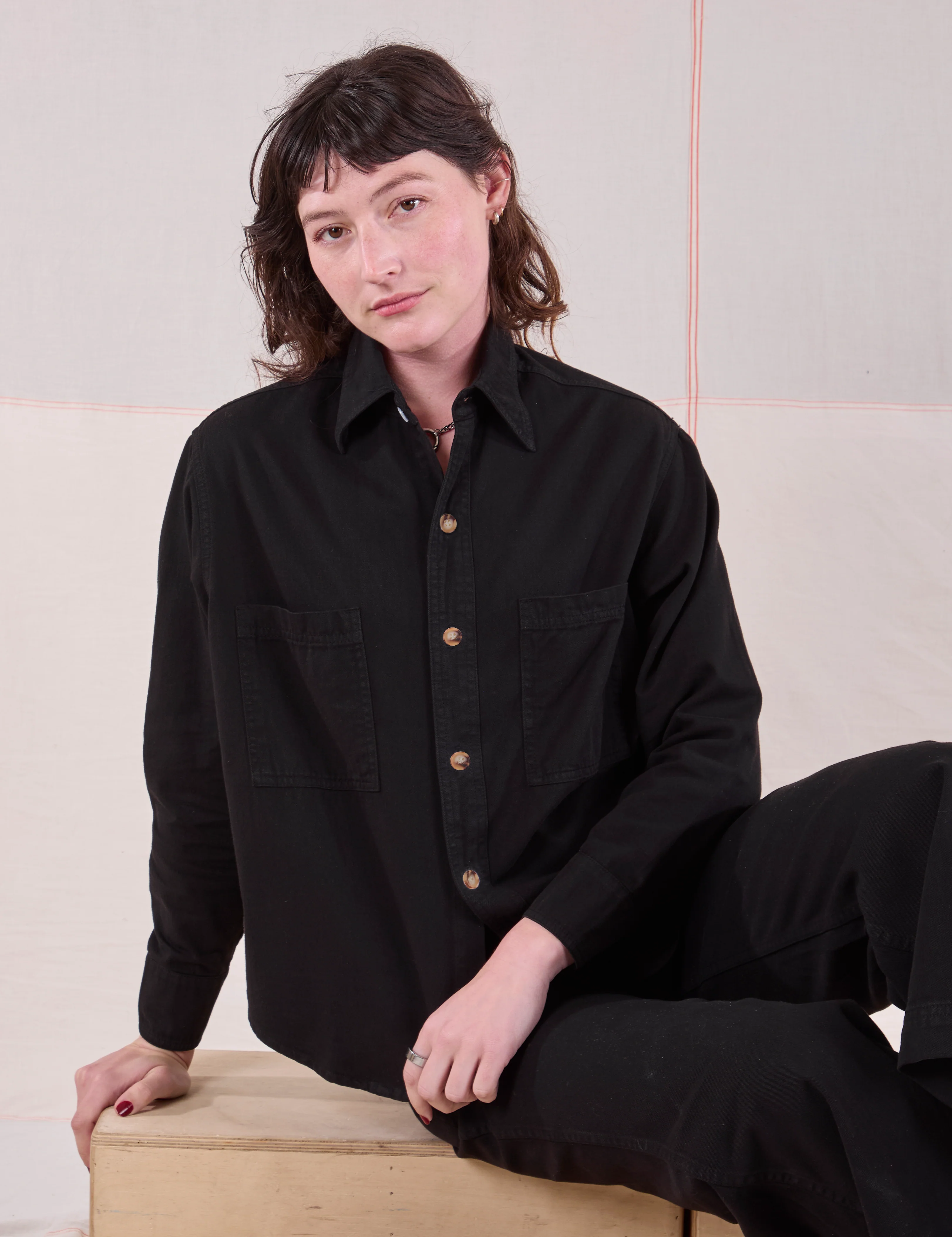 Cropped Overshirt - Basic Black