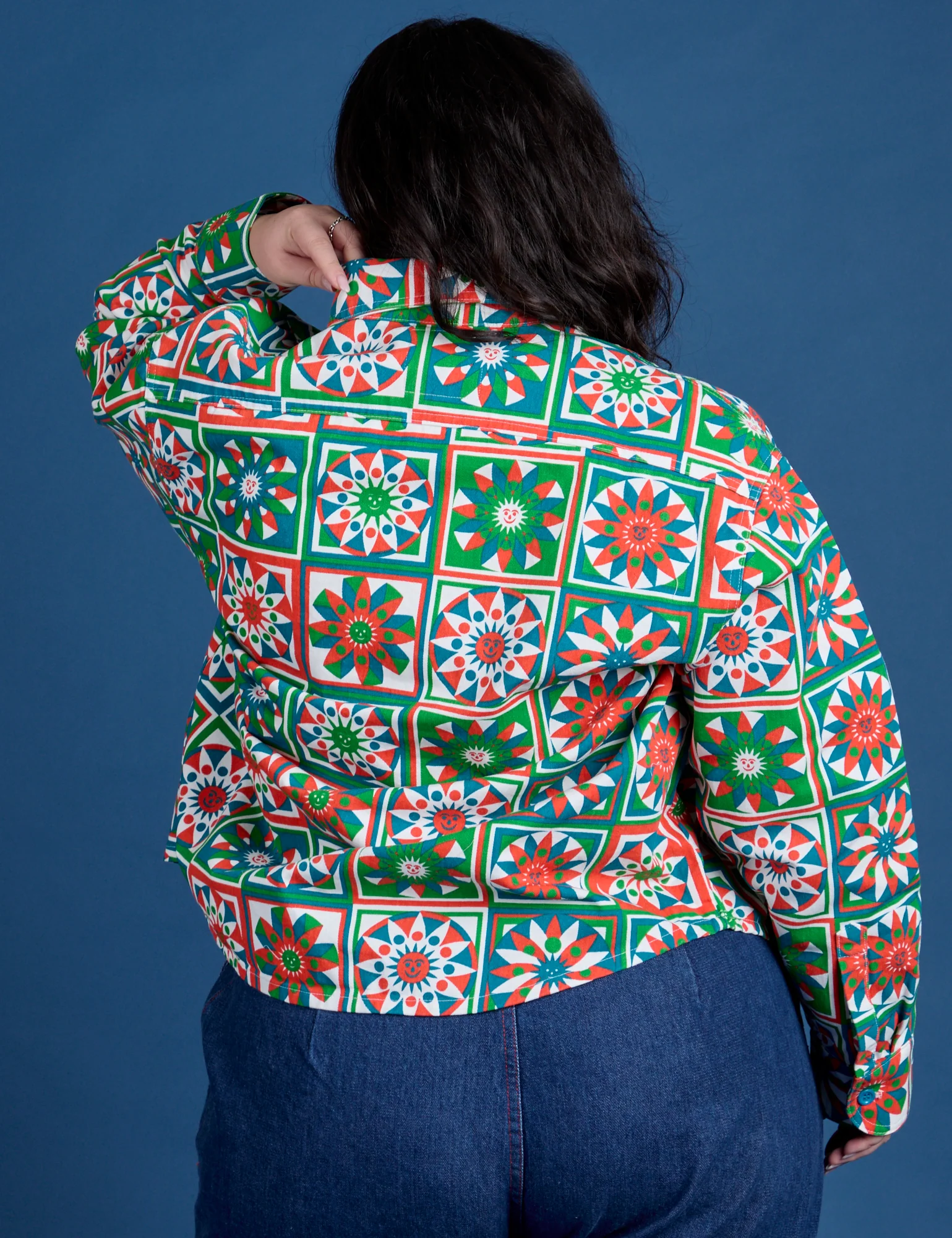 Cropped Overshirt - Quilt Print *FINAL SALE* - Image 16