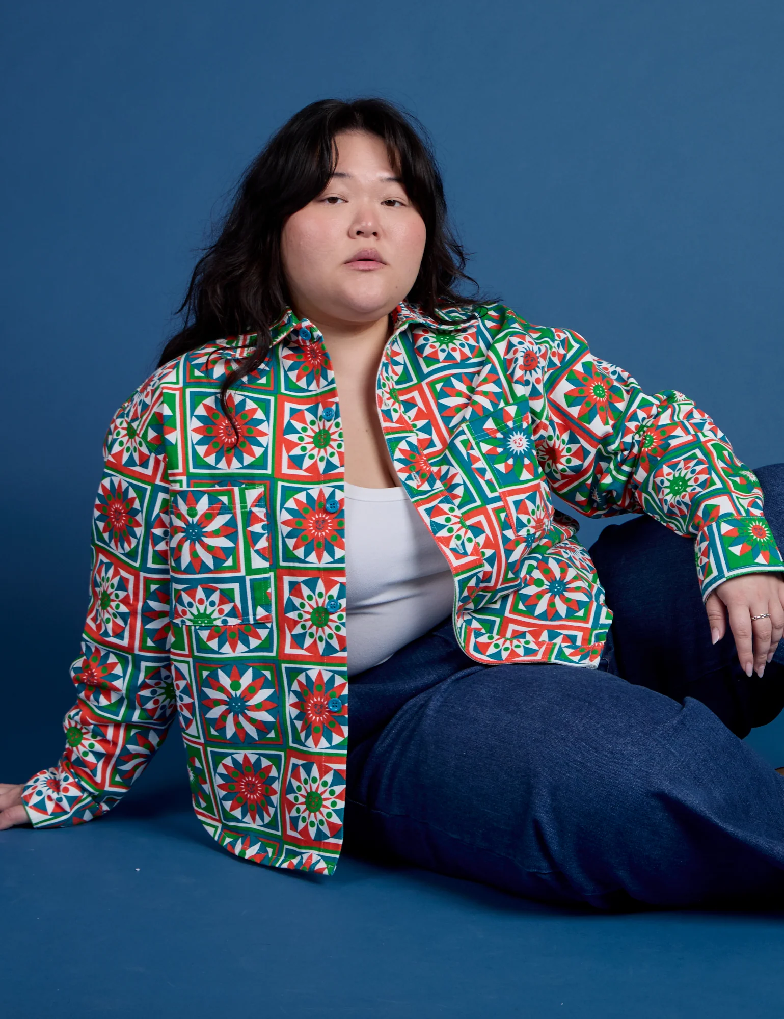 Cropped Overshirt - Quilt Print *FINAL SALE* - Image 19