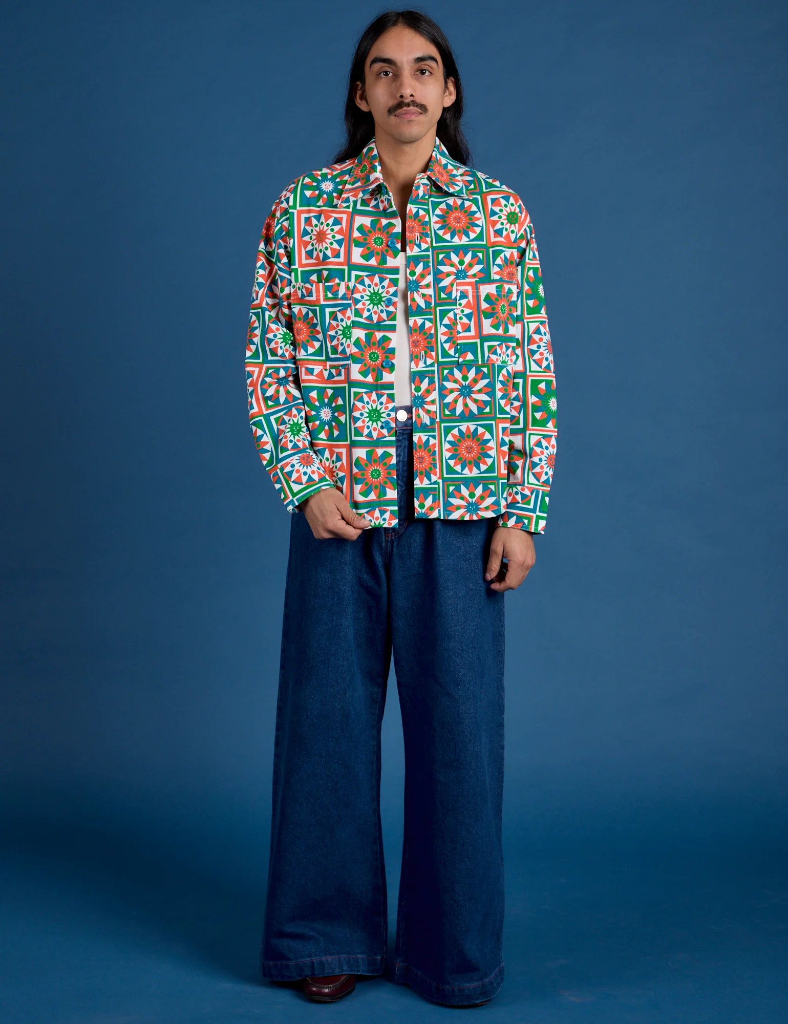 Cropped Overshirt - Quilt Print *FINAL SALE* - Image 20