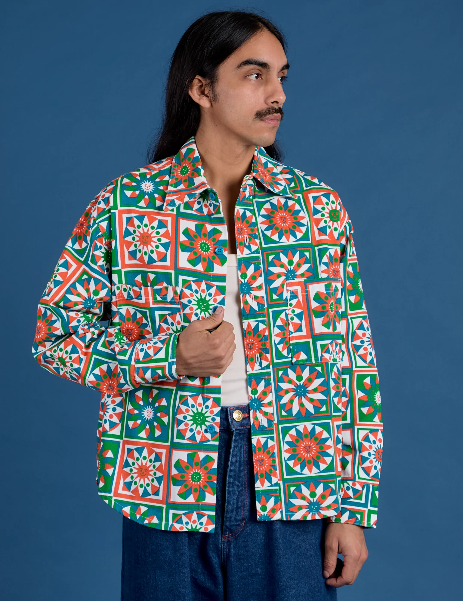 Cropped Overshirt - Quilt Print *FINAL SALE* - Image 22