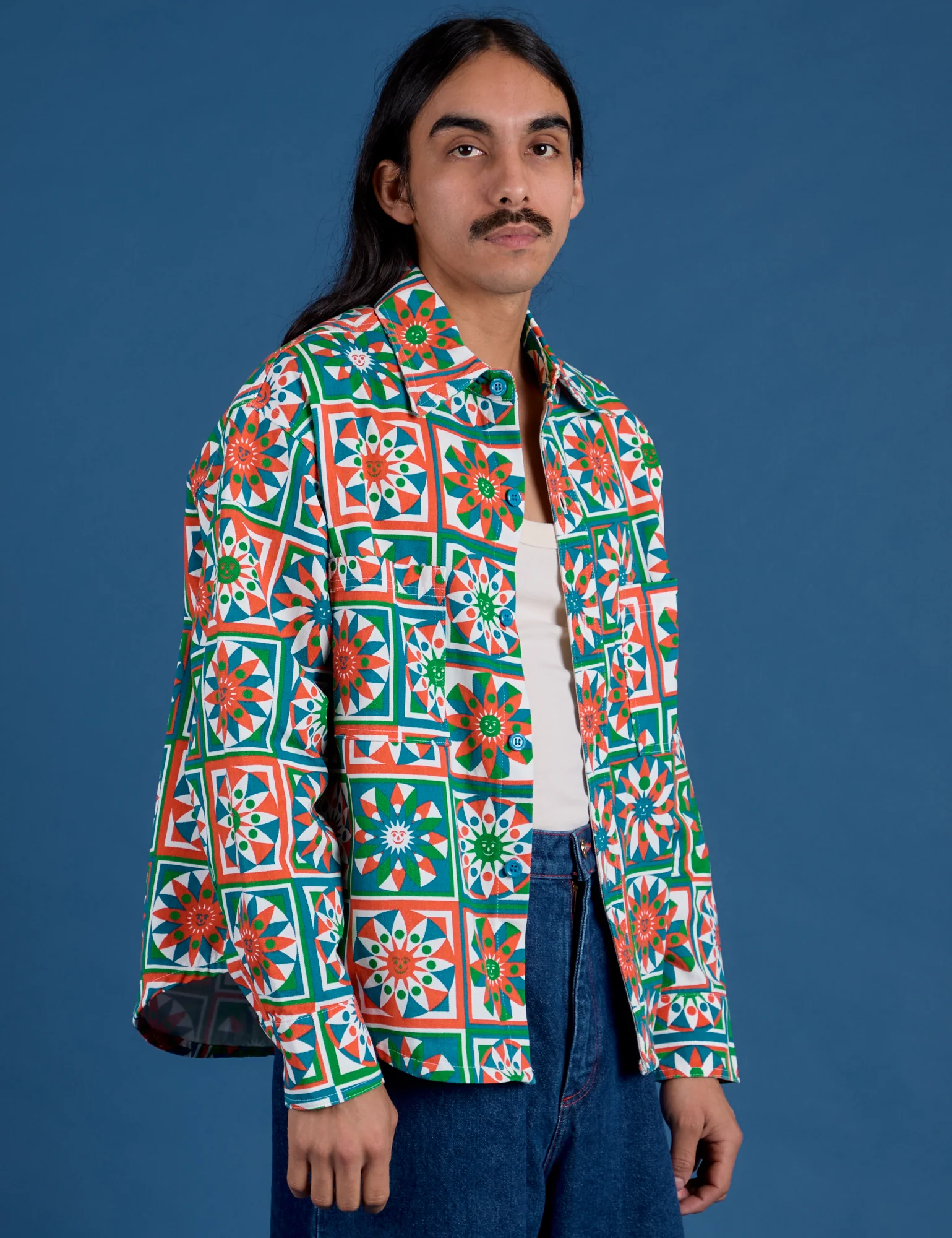 Cropped Overshirt - Quilt Print *FINAL SALE* - Image 24