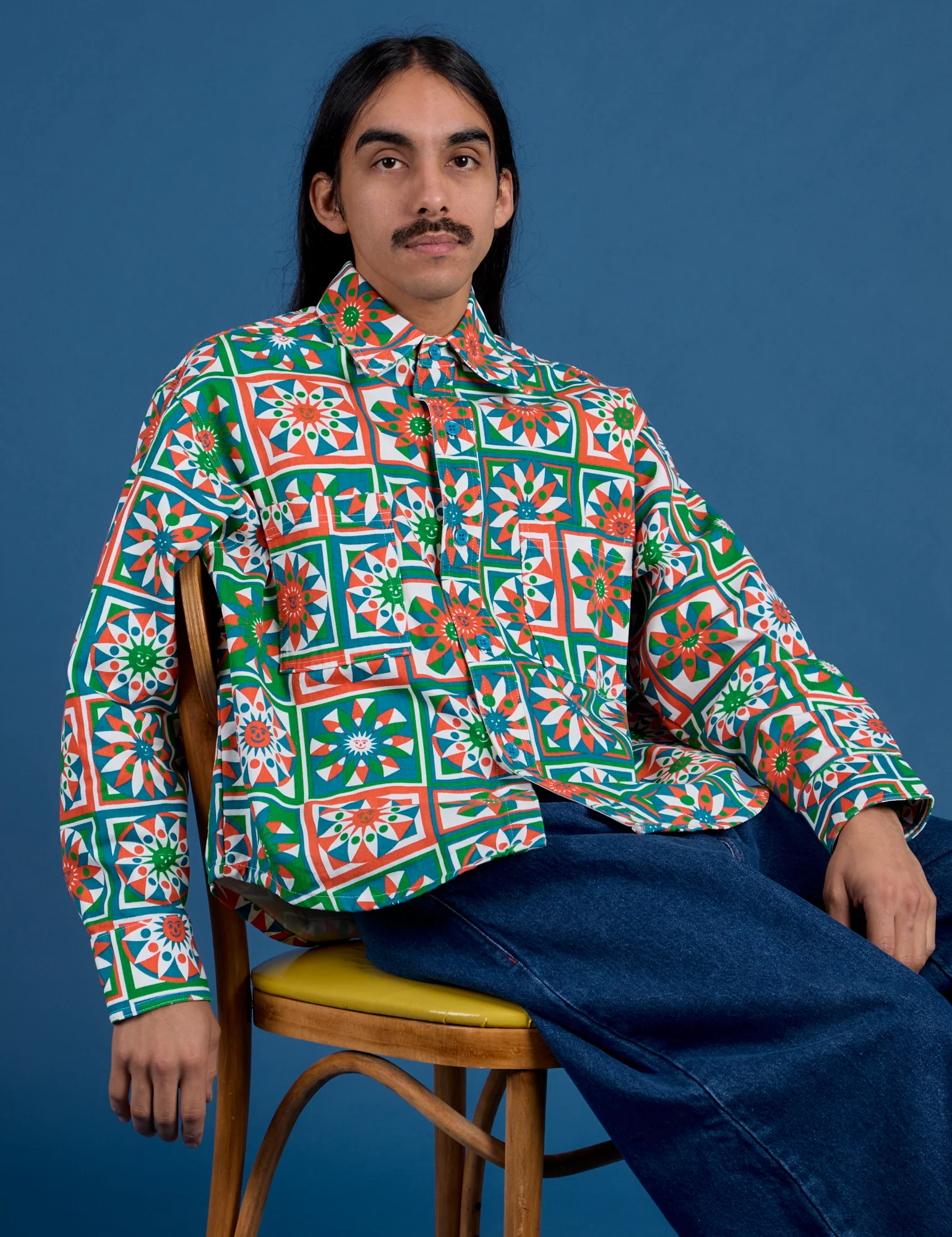 Cropped Overshirt - Quilt Print *FINAL SALE* - Image 26